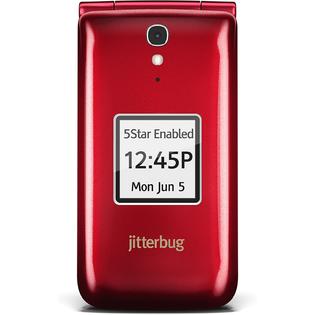 Jitterbug Flip Easy-to-Use Cell Phone for Seniors by GreatCall - Red