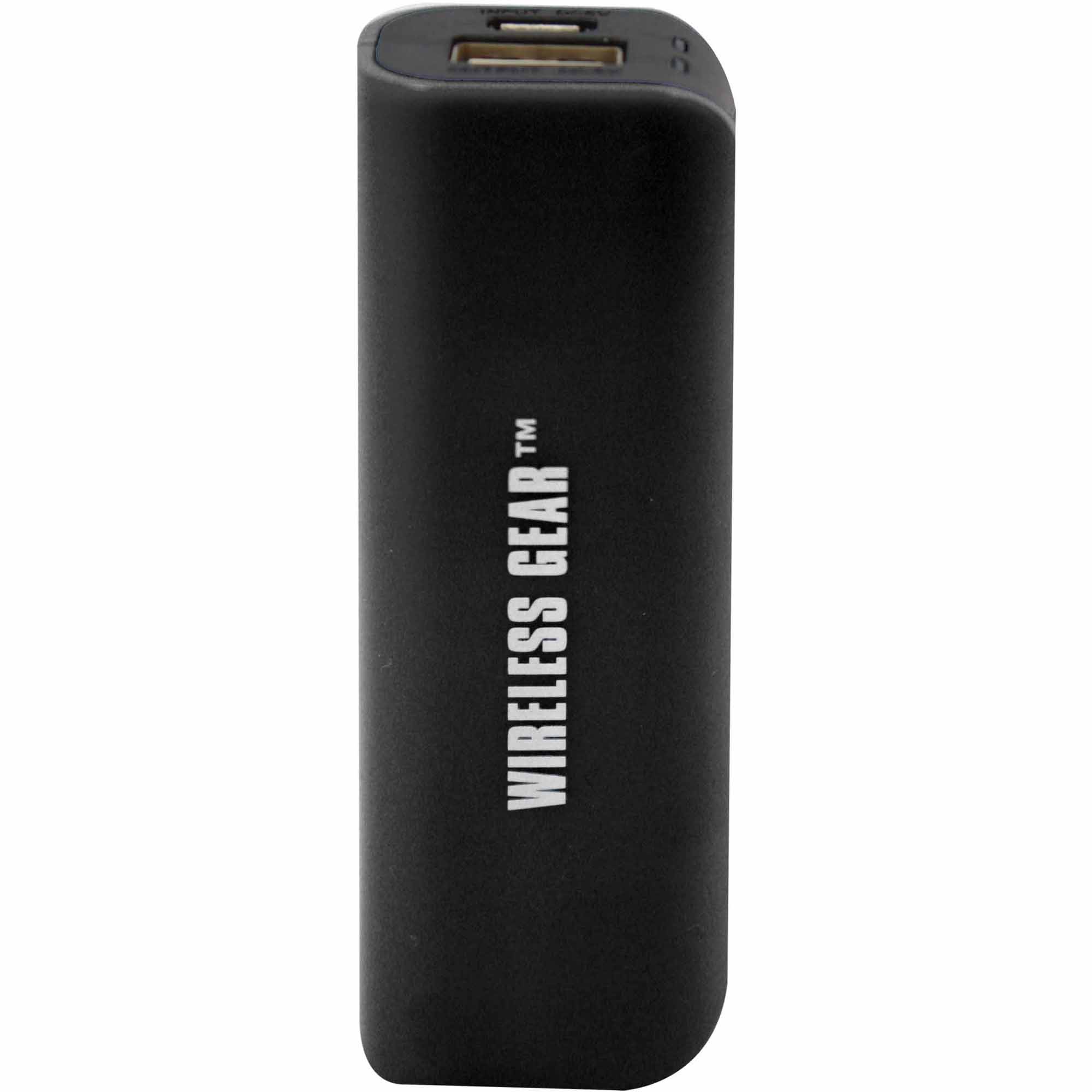 Wireless Gear G0365 1,800 mAh Power Bank Portable Charger, Black Wireless Gear G0365 1,800 mAh Power Bank Portable Charger, Black