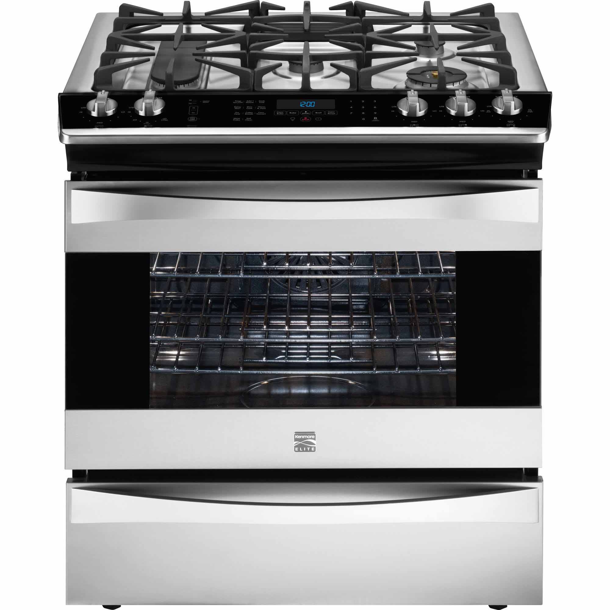 Elite Auto Credit >> Kenmore Elite 42763 4.6 cu. ft. Slide-In Dual Fuel Range - Stainless Steel Elite Auto Credit >> Kenmore Elite 42763 4.6 cu. ft. Slide-In Dual Fuel Range - Stainless Steel