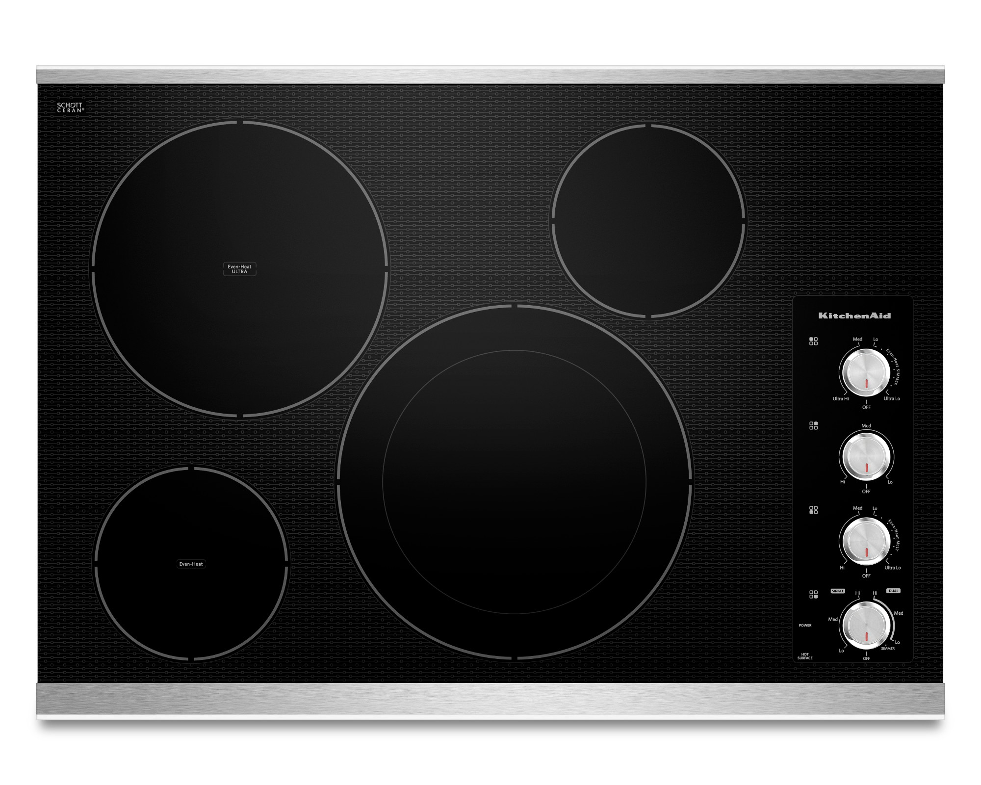 KitchenAid KECC604BSS  30" 4-Element Electric Cooktop with Even-Heat&trade; Technology - Stainless Steel