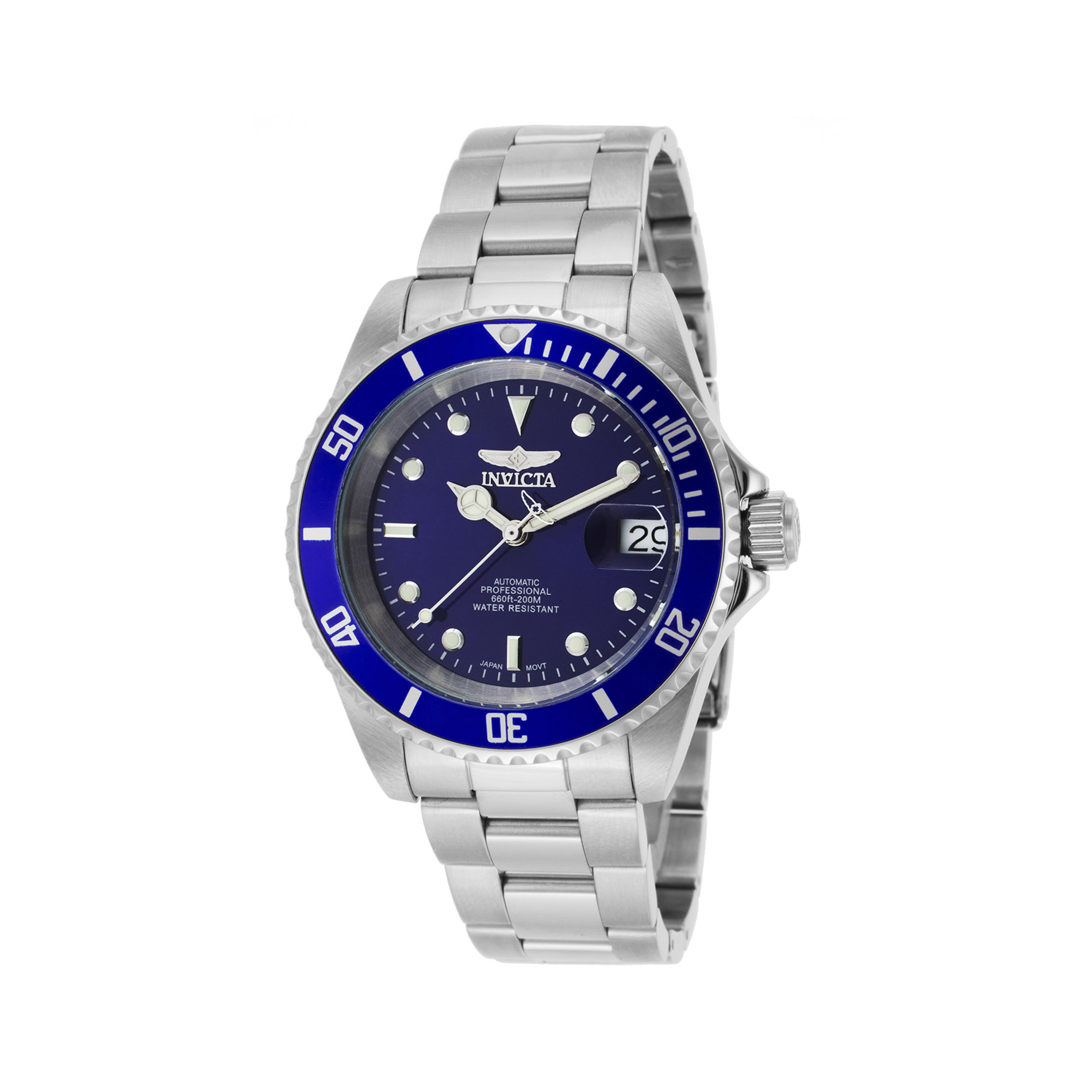 Invicta Pro Diver Men 40mm Stainless Steel Stainless Steel Blue dial NH35A Automatic Watch