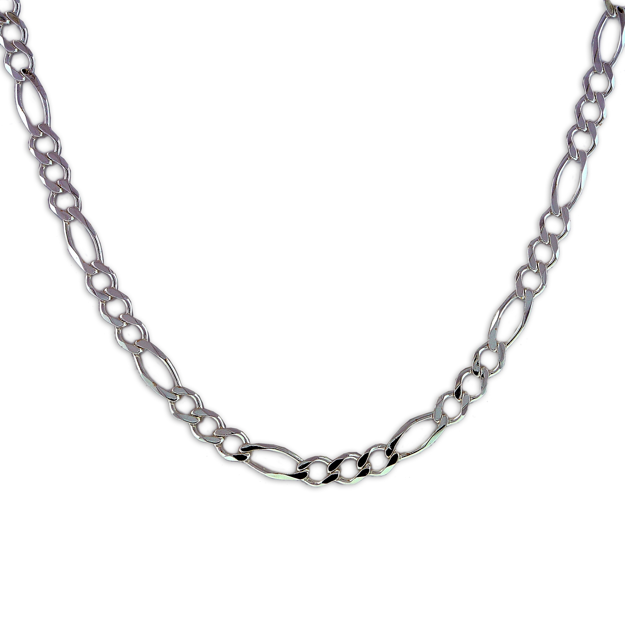 Sterling Silver Figaro 100 24 Inch Chain