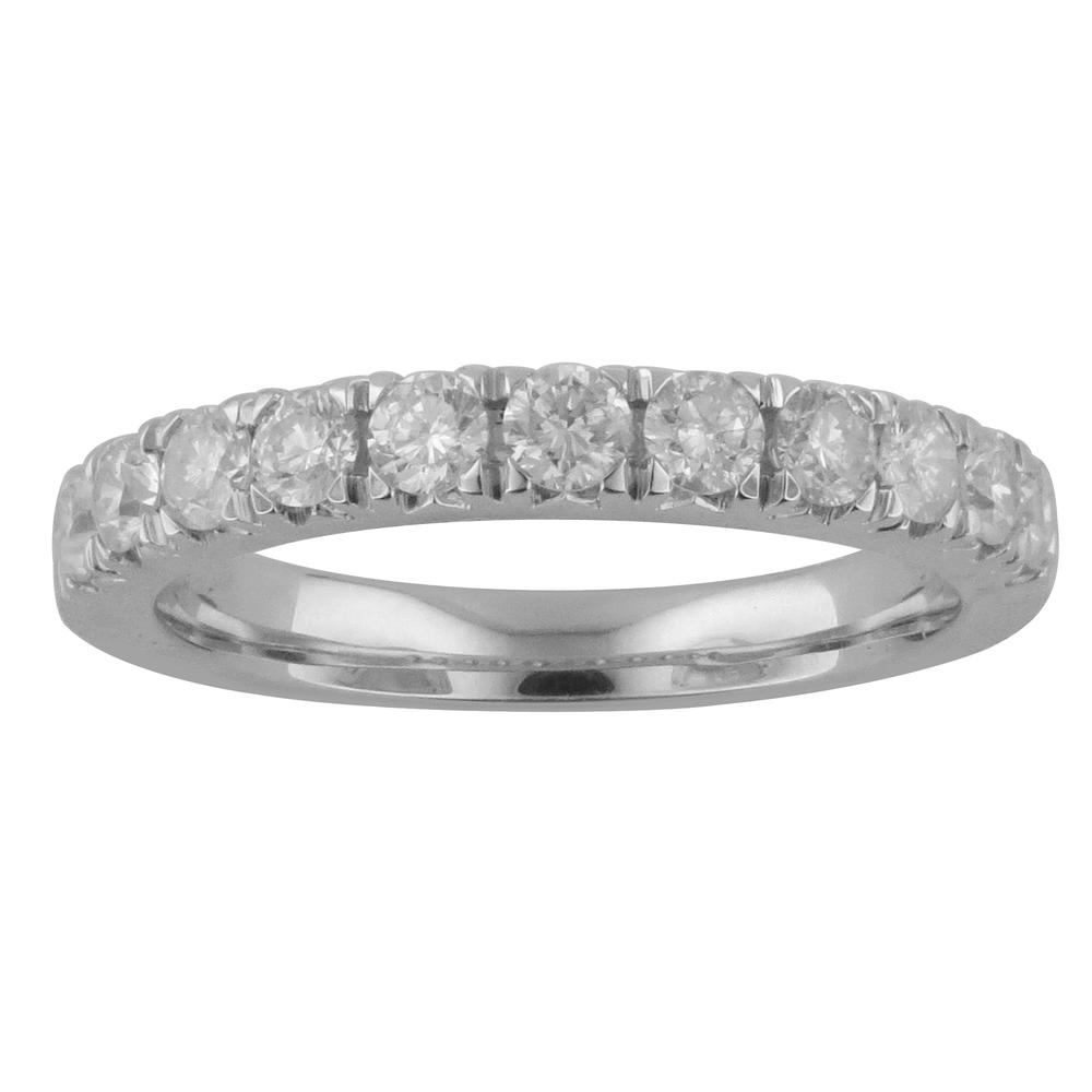 Tradition Diamond 10kt White Gold 0.25 CTTW Certified Diamond French Pave Band - Size 7 Only