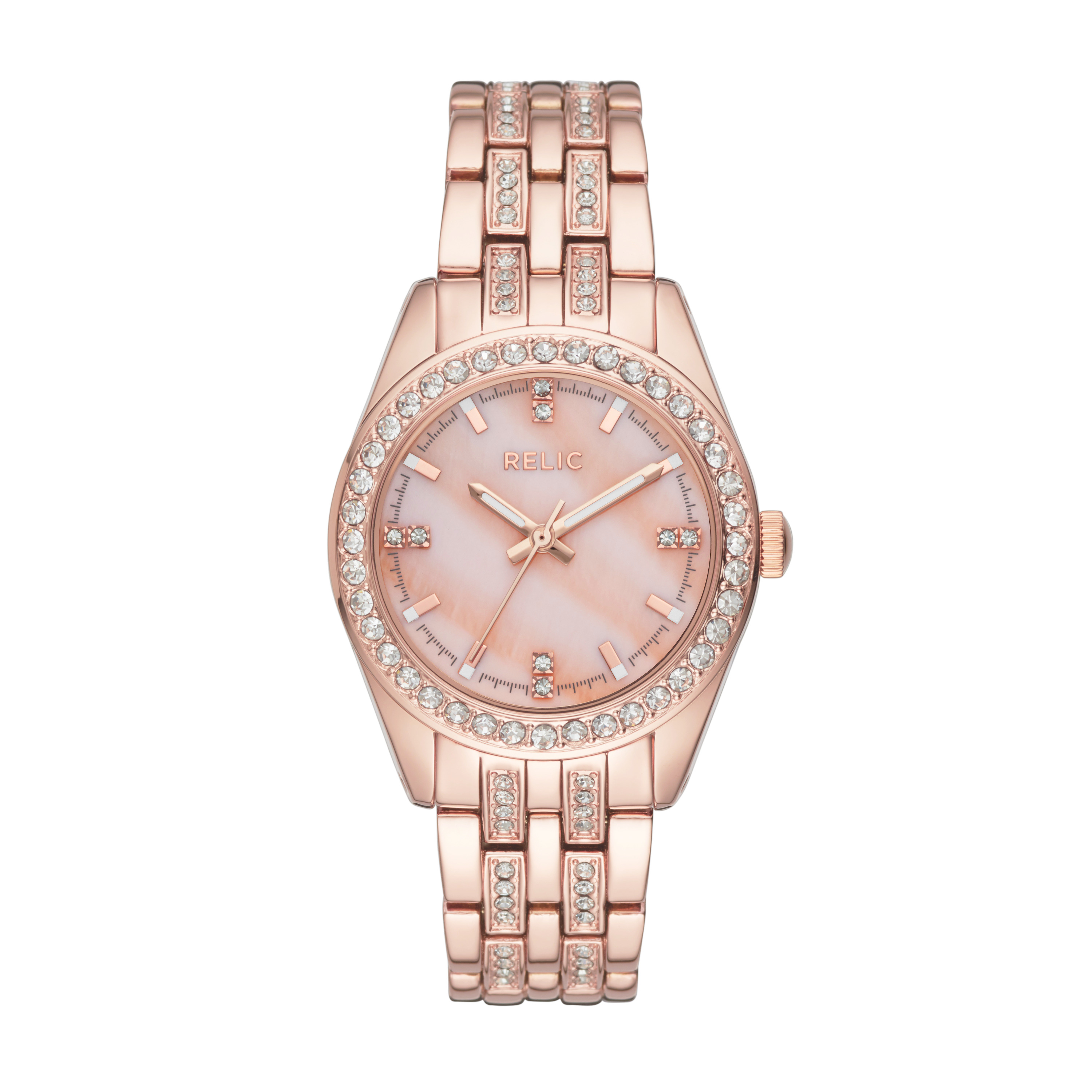 Relic Ladies' Iva Rose Goldtone Pink Dial Bracelet Watch