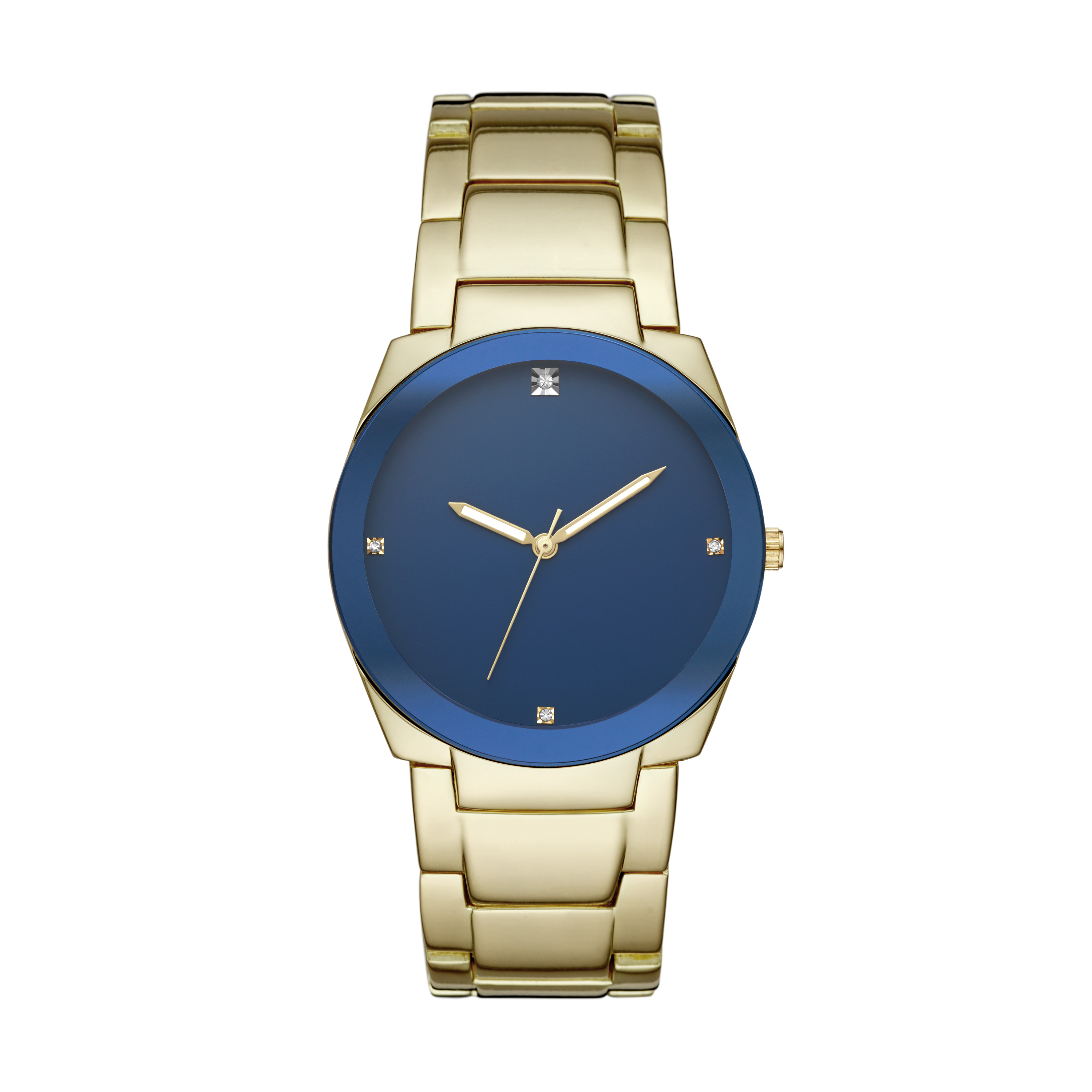 Men's Blue Dial Gold Watch