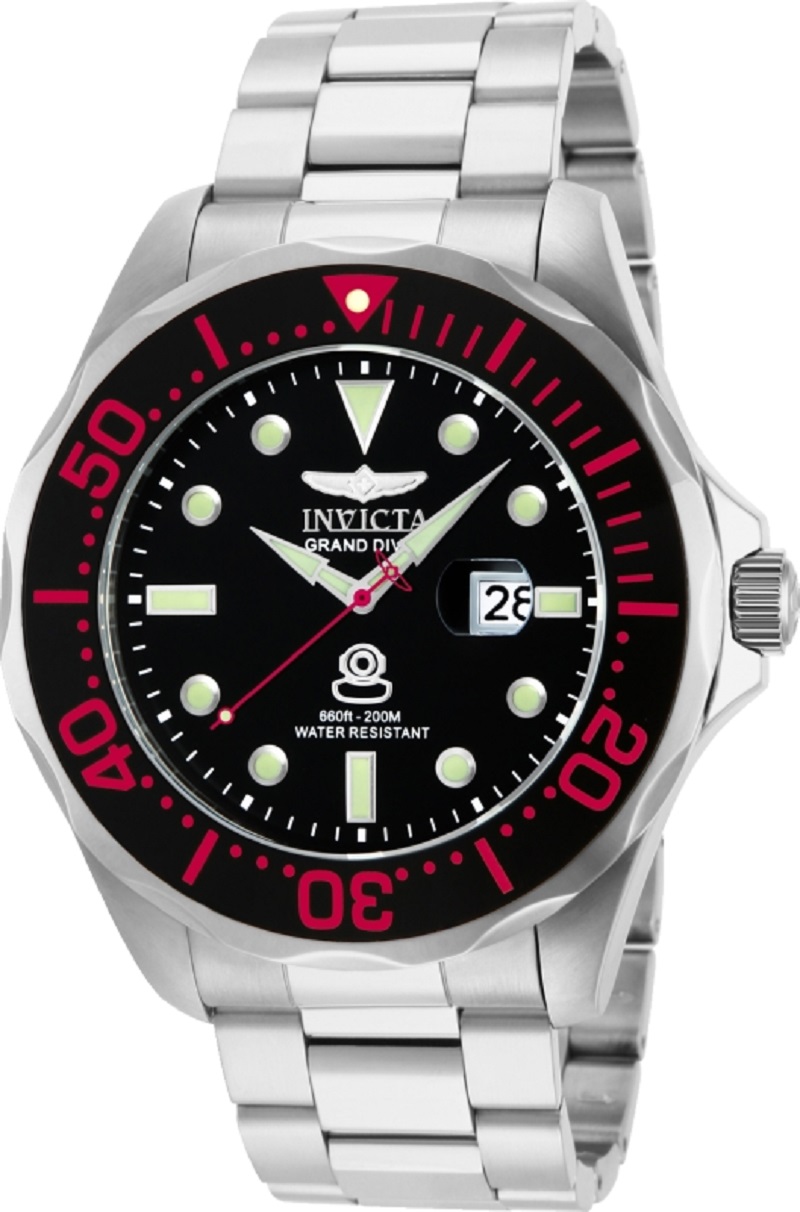 Pro Diver Men 54mm Stainless Steel Charcoal Bracelet Watch