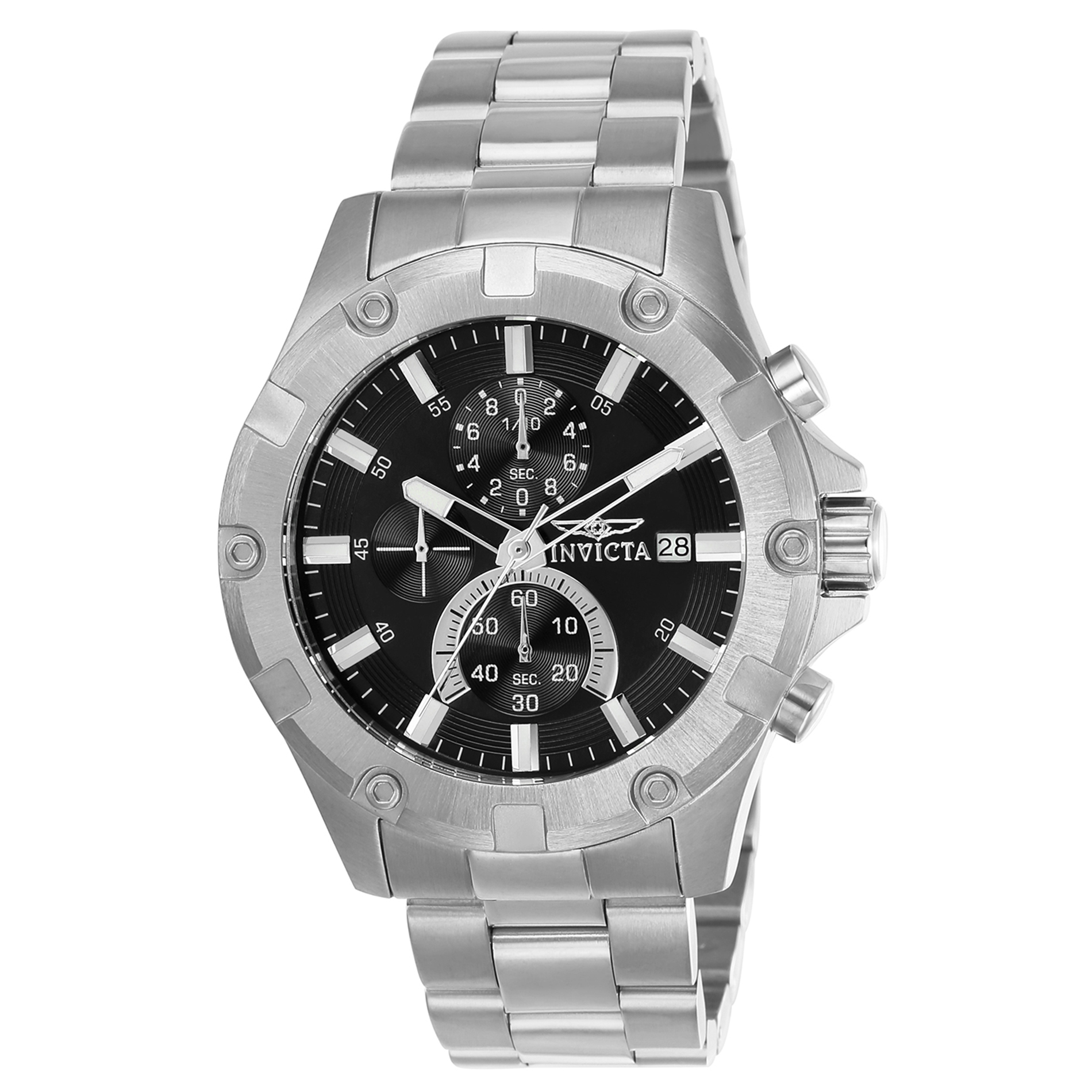 Invicta Pro Diver Men 45mm Stainless Steel Stainless Steel Black dial ...
