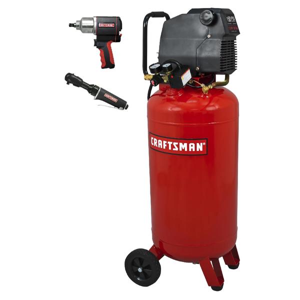 Craftsman 16471 26 Gal Air Compressor Kit With Impact Wrench