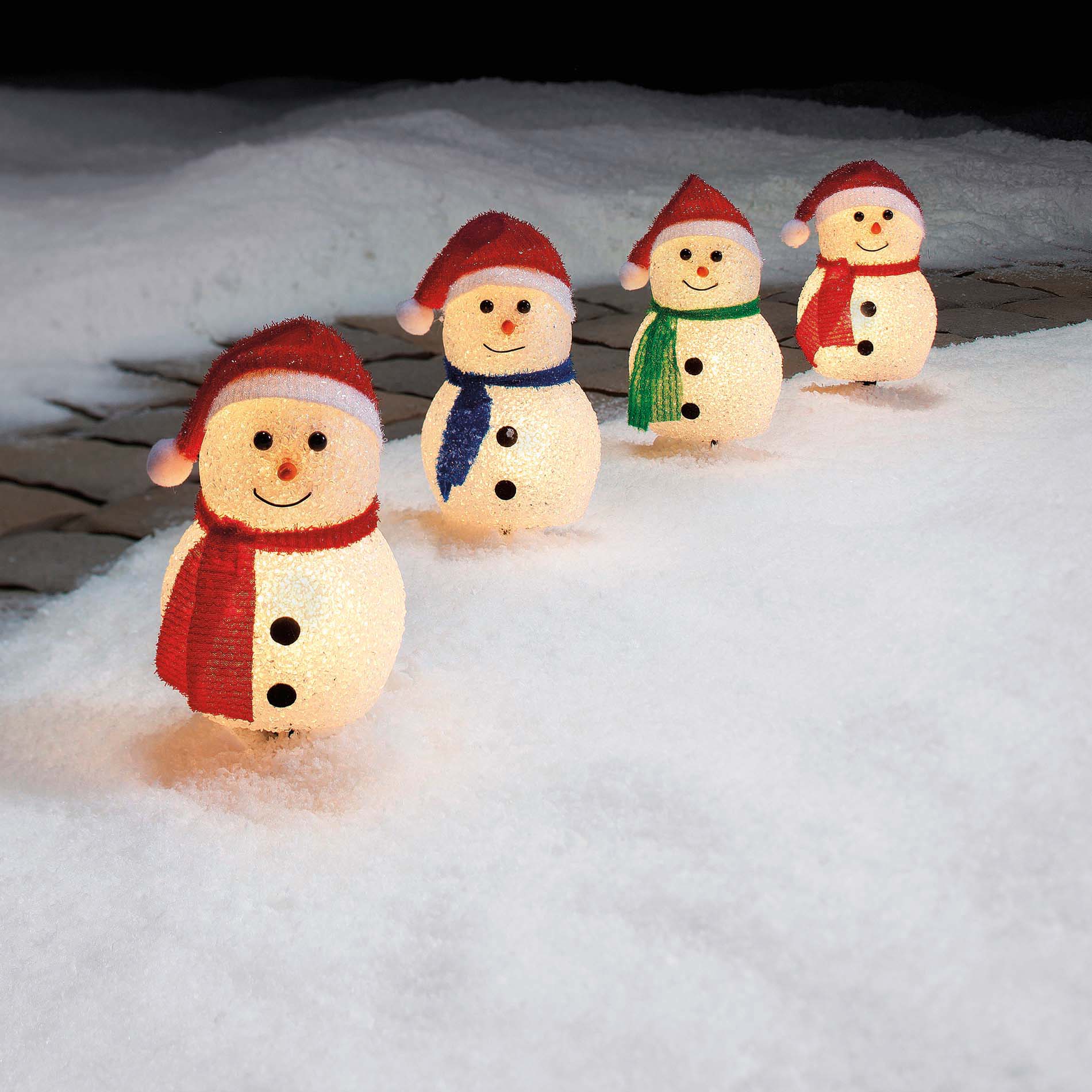 Trimming Traditions Set of 4 EVA Snowman Pathway Markers