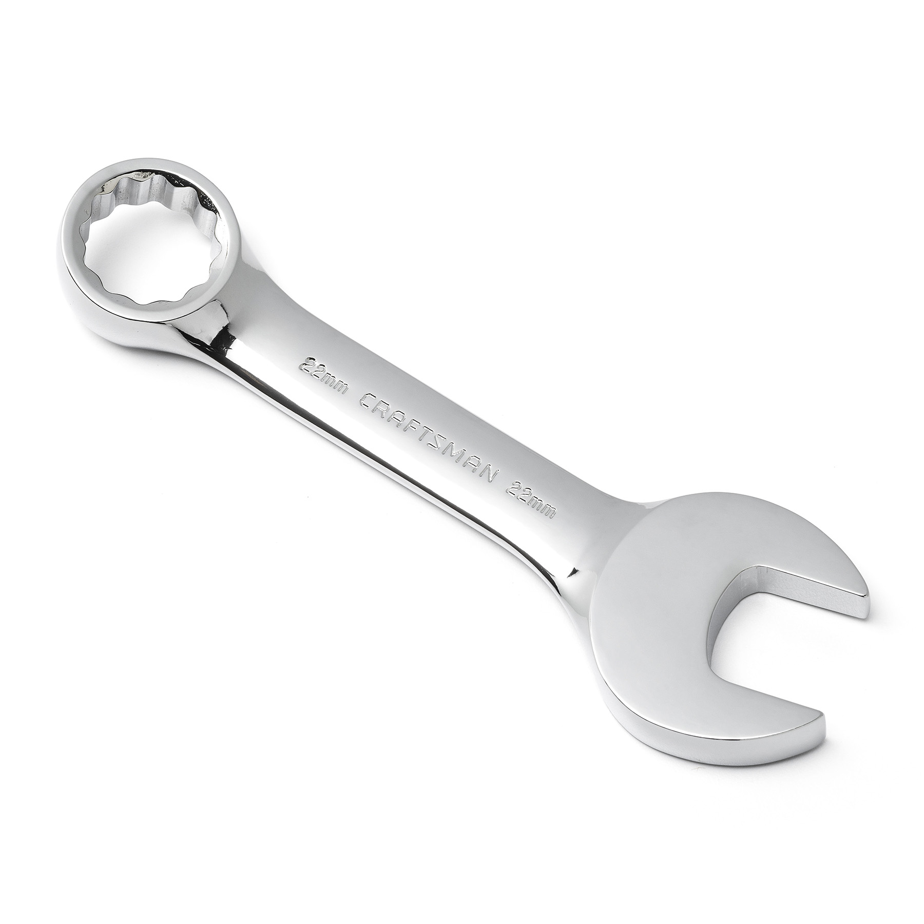 Craftsman 22mm Full Polish Stubby Wrench, 12 pt. Combination