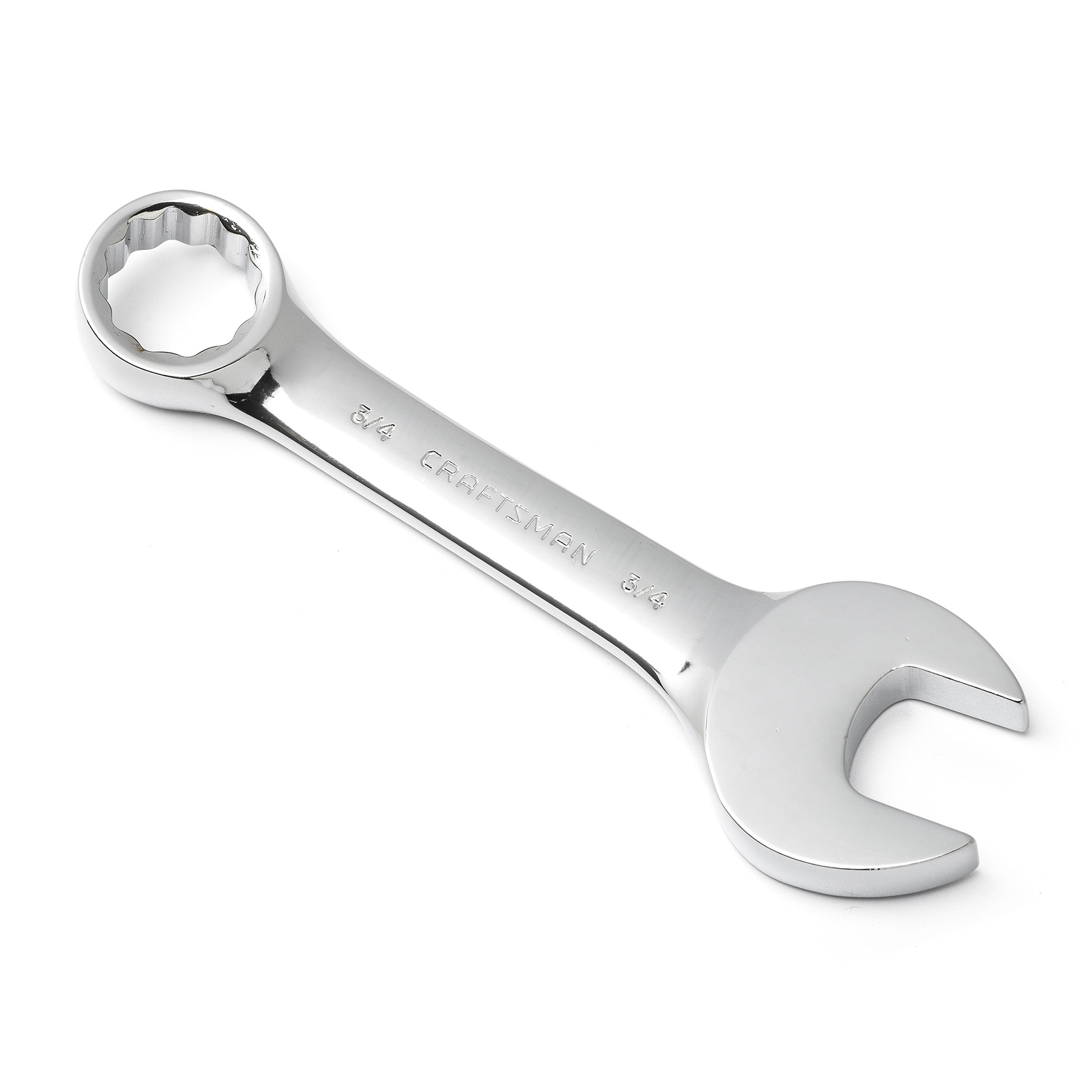 Craftsman 3/4 in. Full Polish Stubby Wrench, 12 pt. Combination