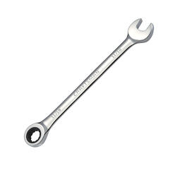 Craftsman 11/16 in. Flat Full Polish Ratcheting Combination Wrench