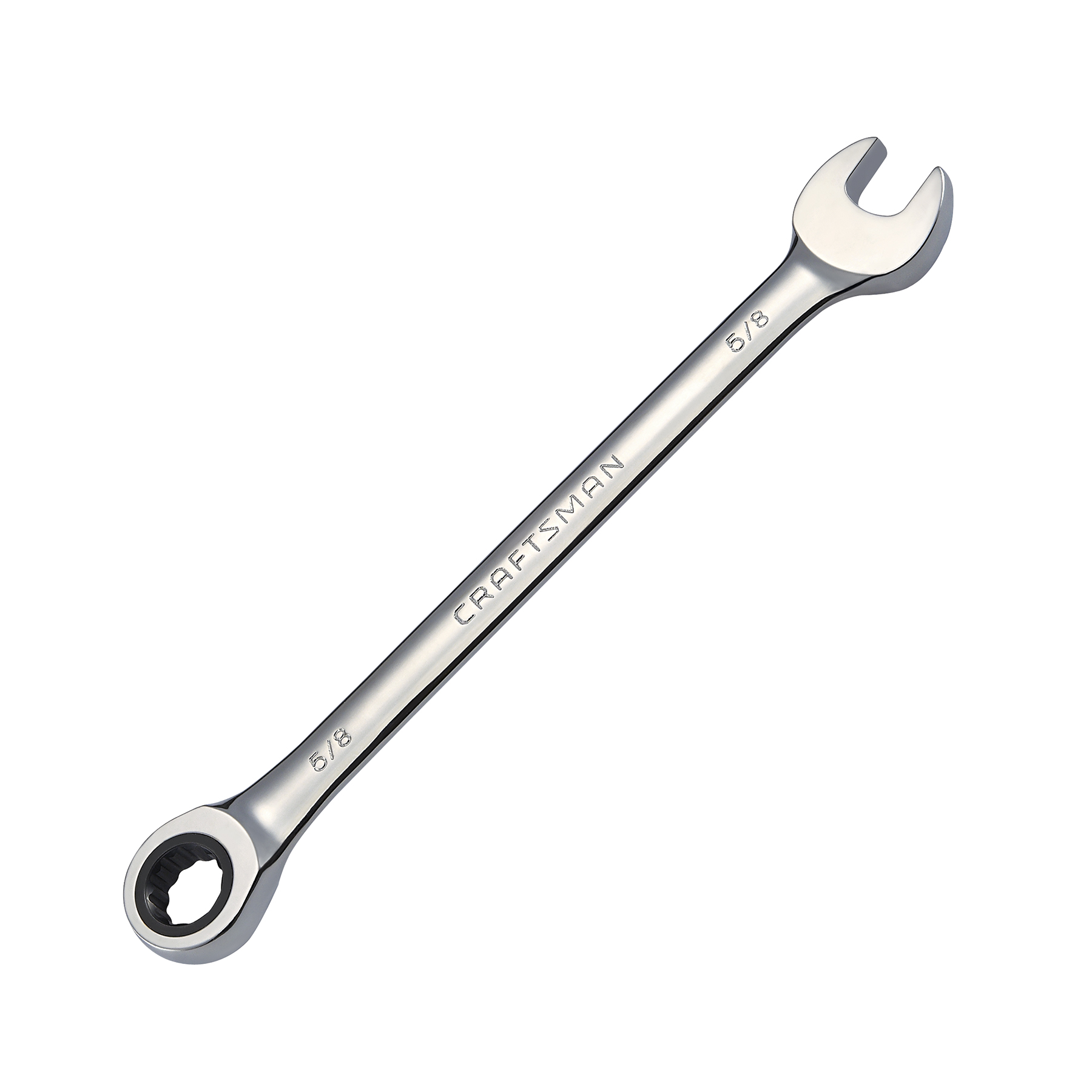 Craftsman 5/8 in. Flat Full Polish Ratcheting Combination Wrench