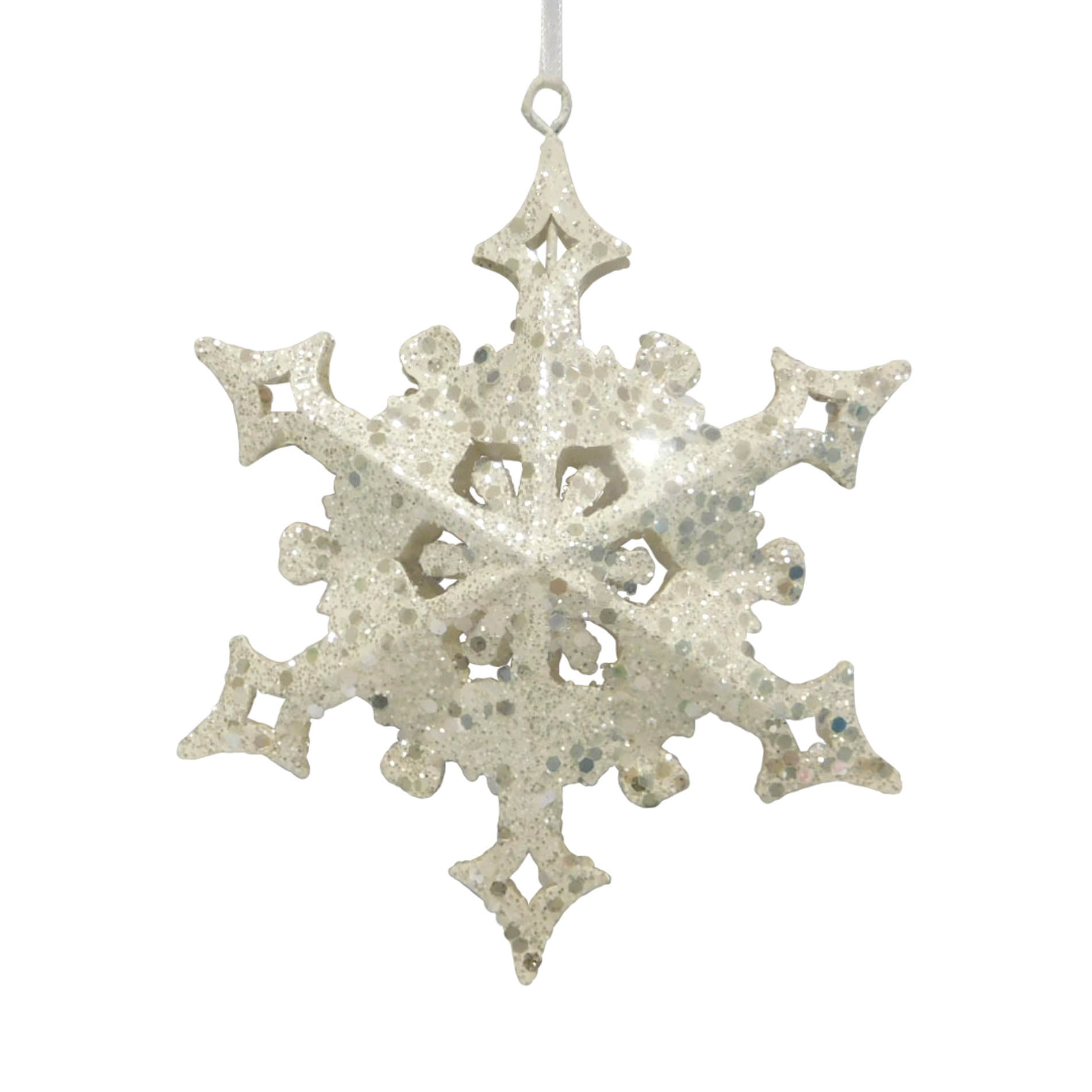 Jaclyn Smith 6" Winter Wishes Gray Snowflake Ornament