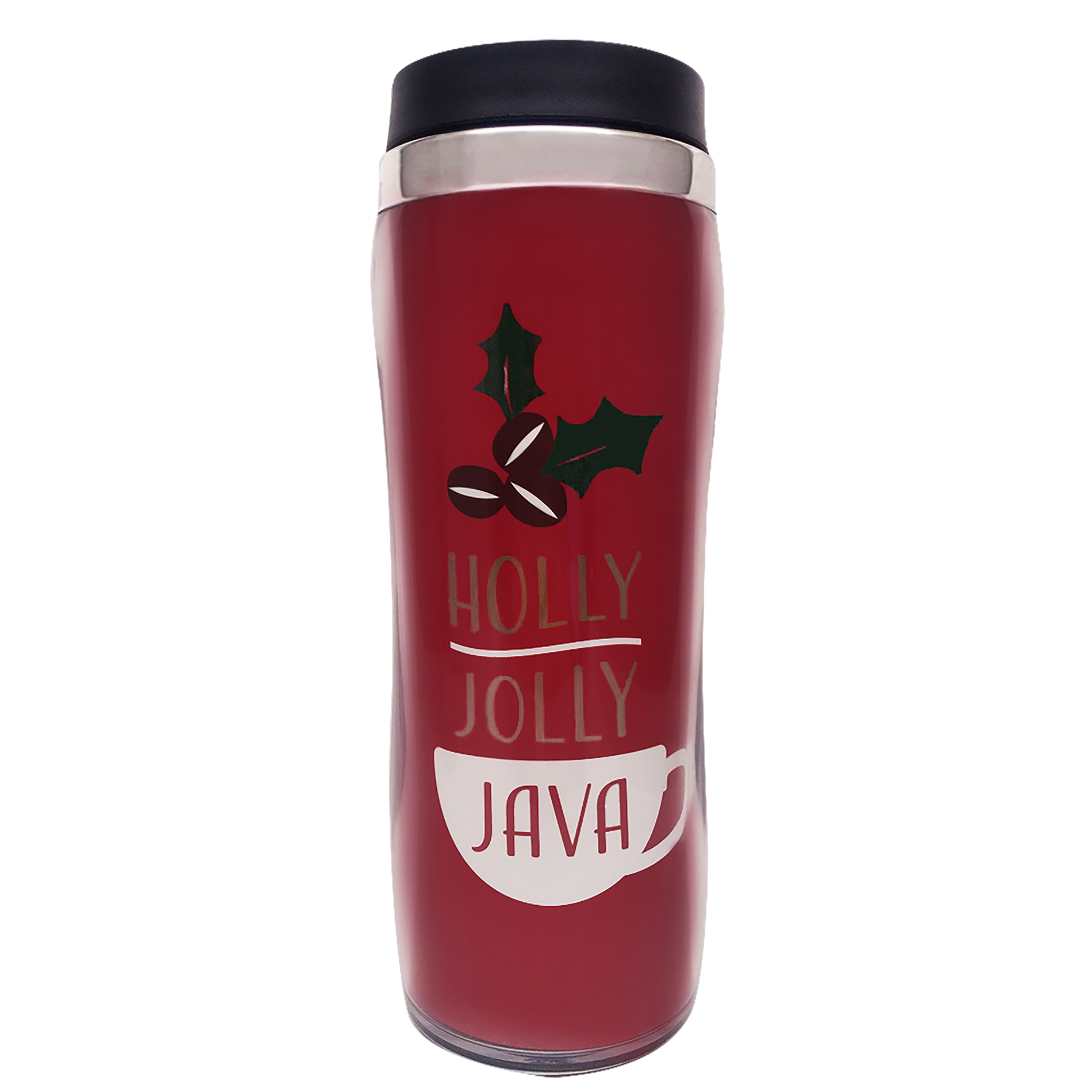 Trimming Traditions Thermal Mug &#8211; Holly Jolly Java