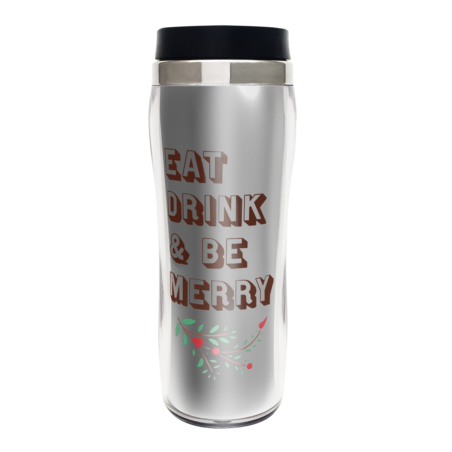 Trimming Traditions Thermal Mug &#8211; Eat Drink Be Merry