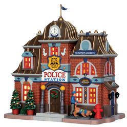Lemax Village Collection Lemax Village Collec 2015 Rolling Hills Police Station Christmas Village Lighted Building