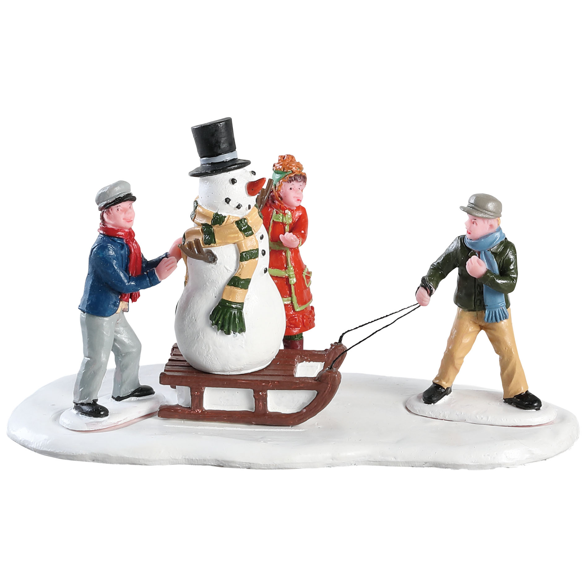 LEMAX 34095 Log Snowmen - Pupazzo Di Neve Decorativo In Resina - Tema Cartone Animato, Per Villaggi Natalizi - 4