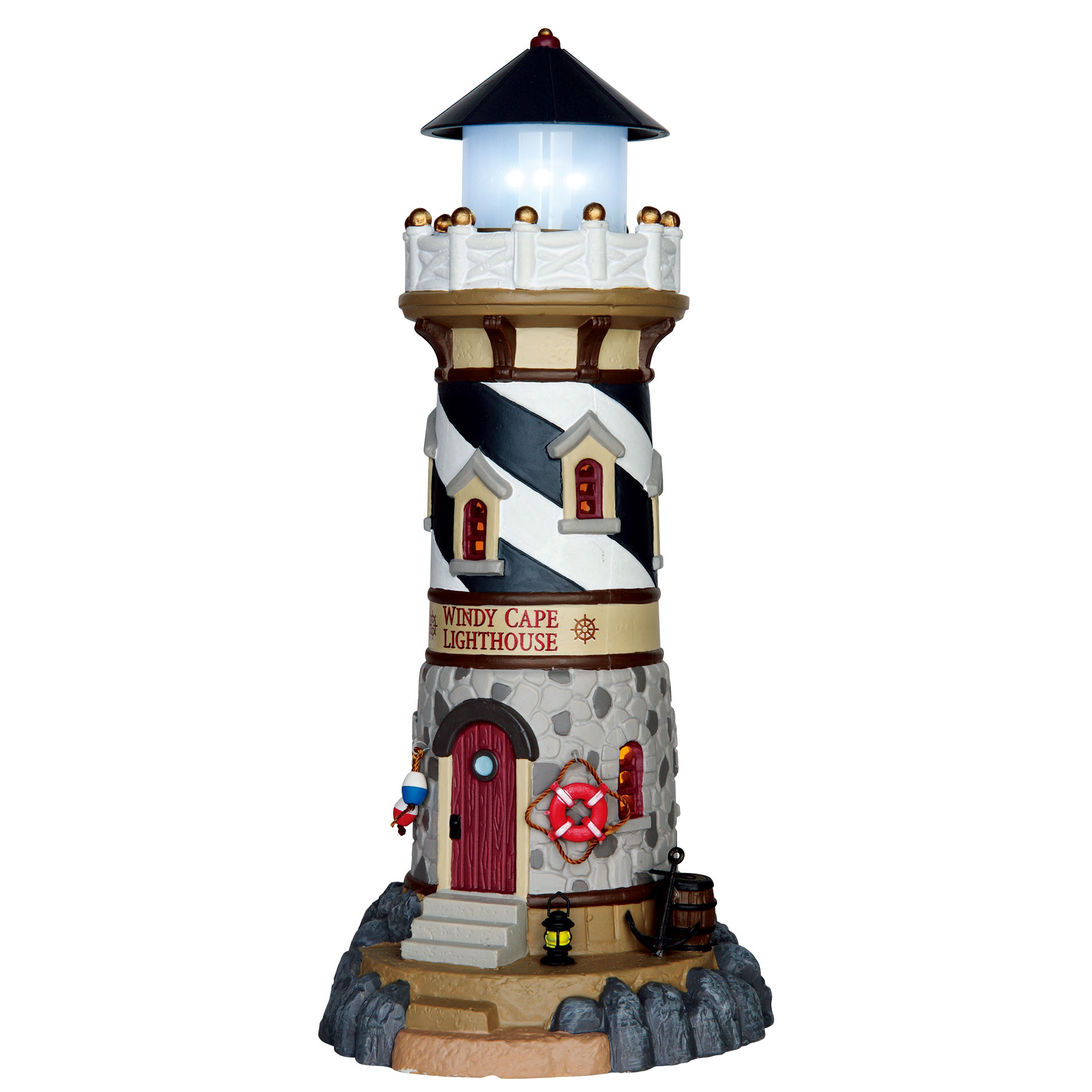 Lemax Village Collection Christmas Village Building, Windy Cape Lighthouse, B/O (4.5V)