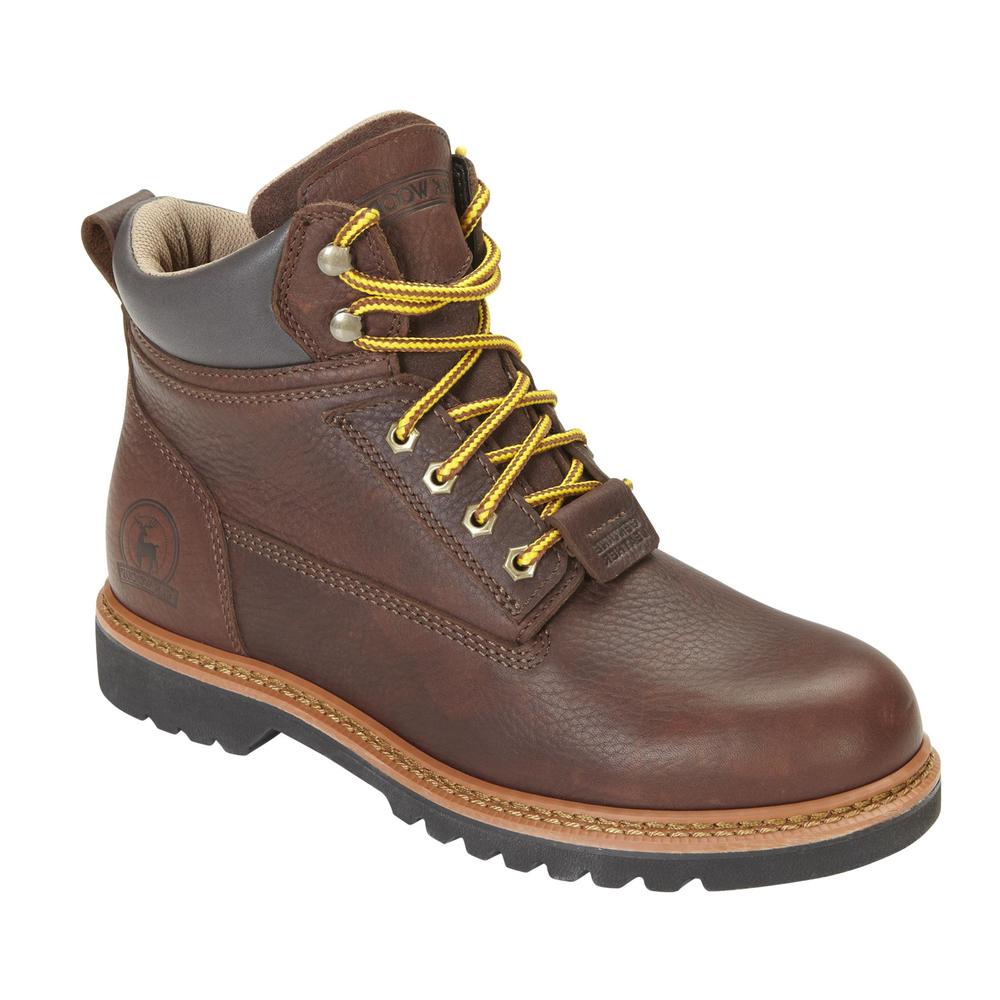 Elk Woods Men's Soft Toe Slip Resistant 6" Hiker Work Boot - Brown