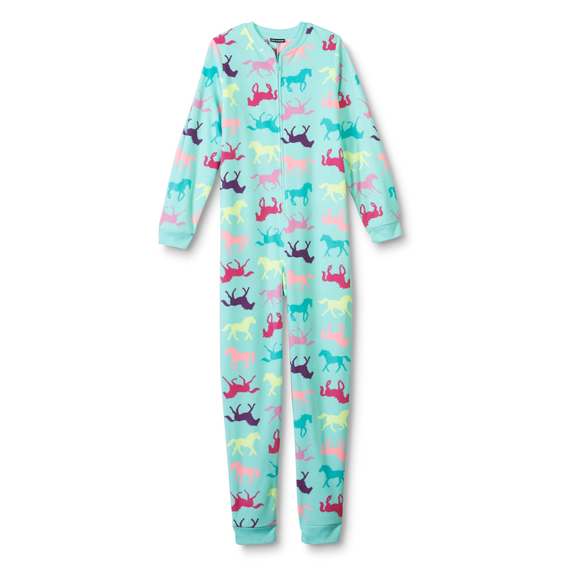 Joe Boxer Girl's One-Piece Fleece Pajamas - Horses