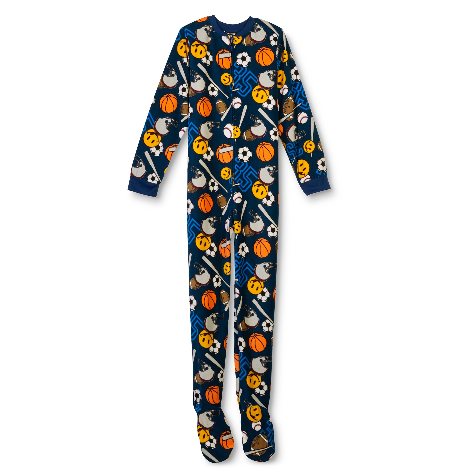 Joe Boxer Boy's Fleece Footed Pajamas - Sports
