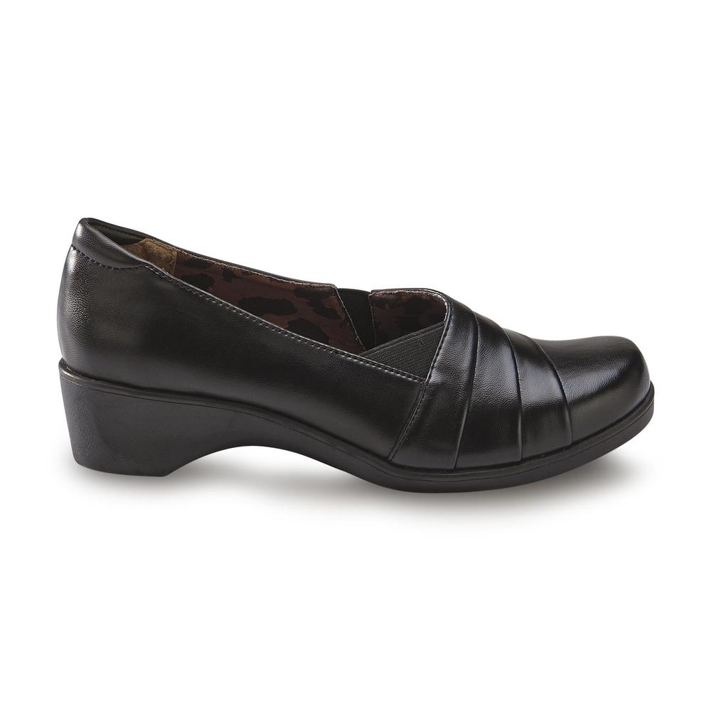 Soft Style by Hush Puppies Women's Kambra Black Wedge Comfort Loafer - Wide Width Available