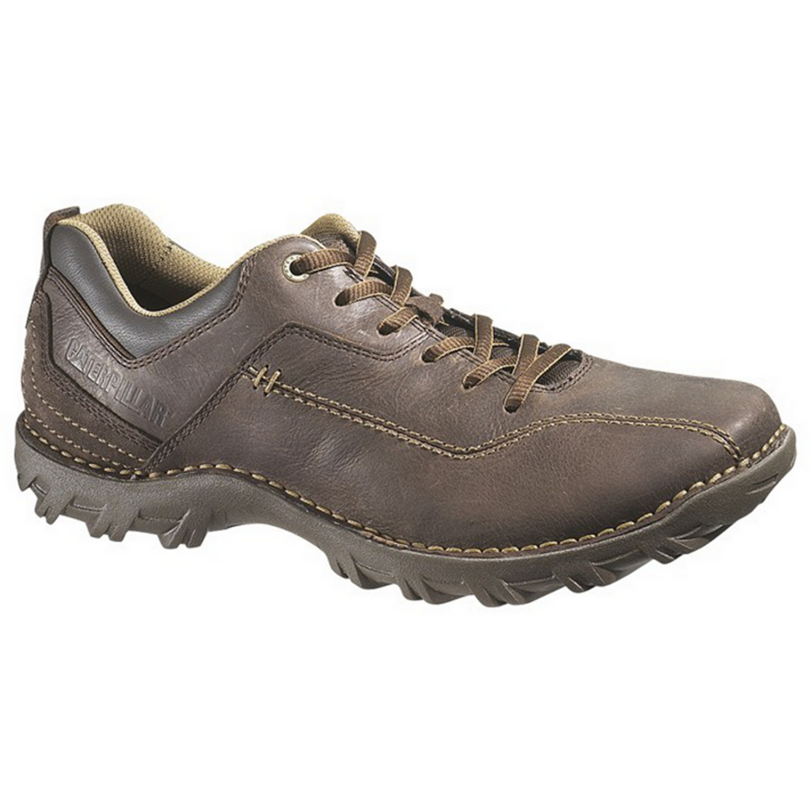 Cat Footwear Men's Movement Dark Brown Leather Work Oxfords #712430