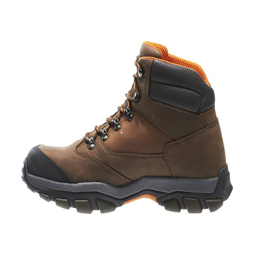 Wolverine Men's Harden 6" Brown Leather Waterproof Steel Toe Work Boot W04978 - Wide Width Available