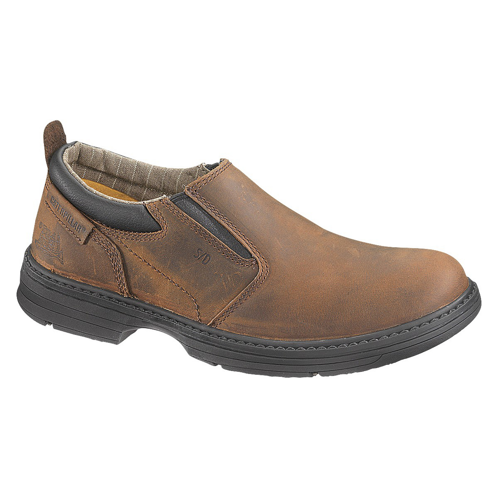 Cat Footwear Men's Conclude Leather Slip-on Steel Toe Work Shoe P90100 - Brown