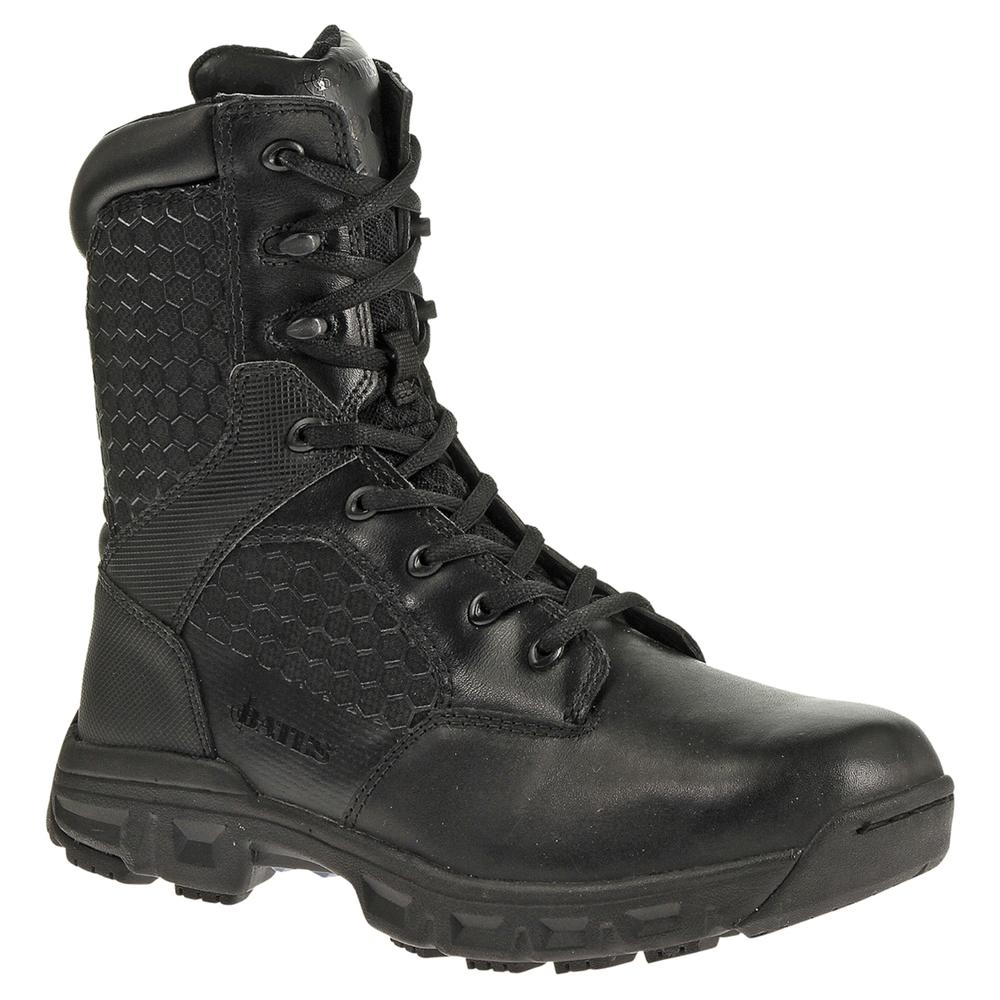 Bates Men's Code 6 8" Black Side Zip Tactical Soft Toe Work Boots 6608 - Wide Width Available