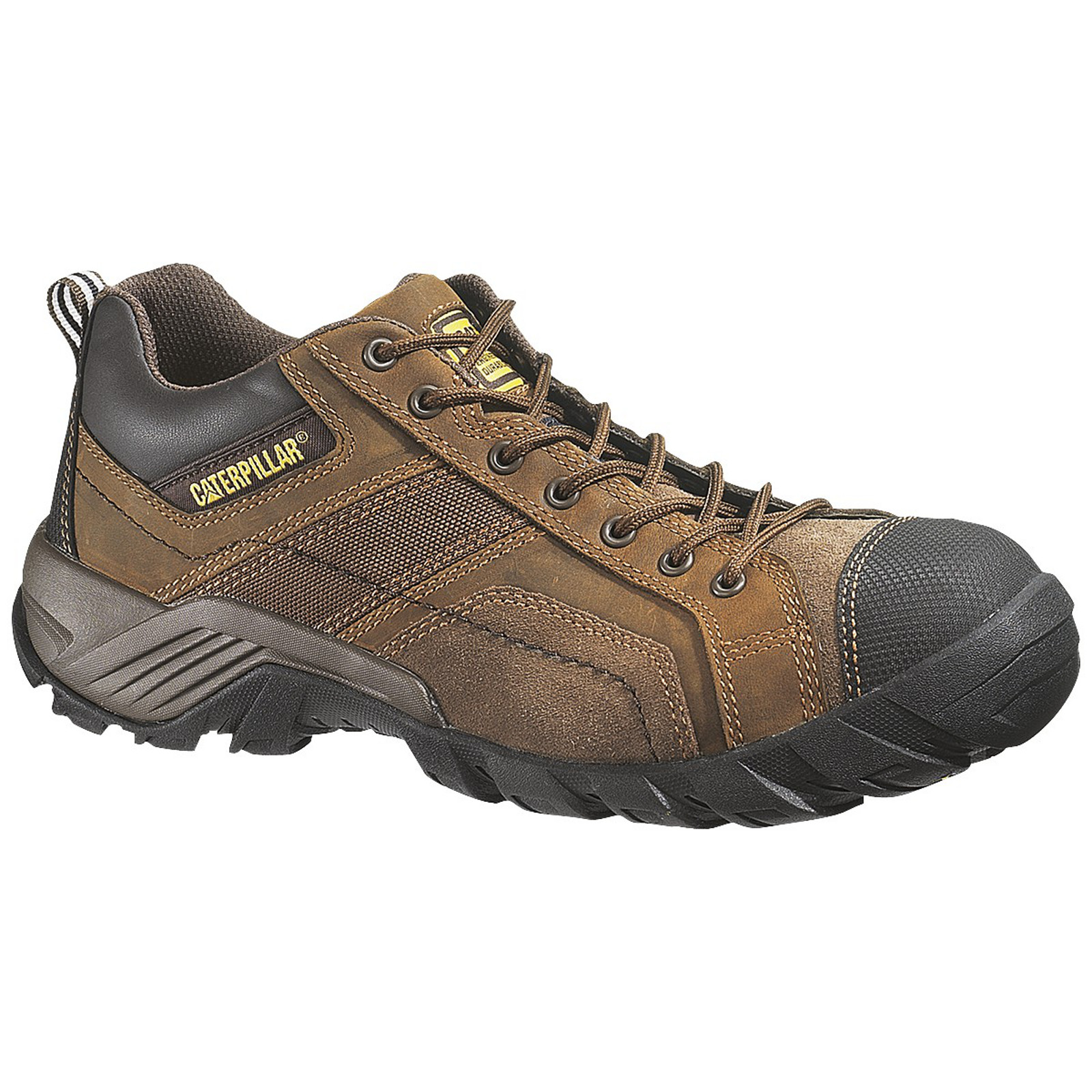 Cat Footwear Men's Argon Leather Soft Toe Slip Resistant Work Oxford P73706 - Brown