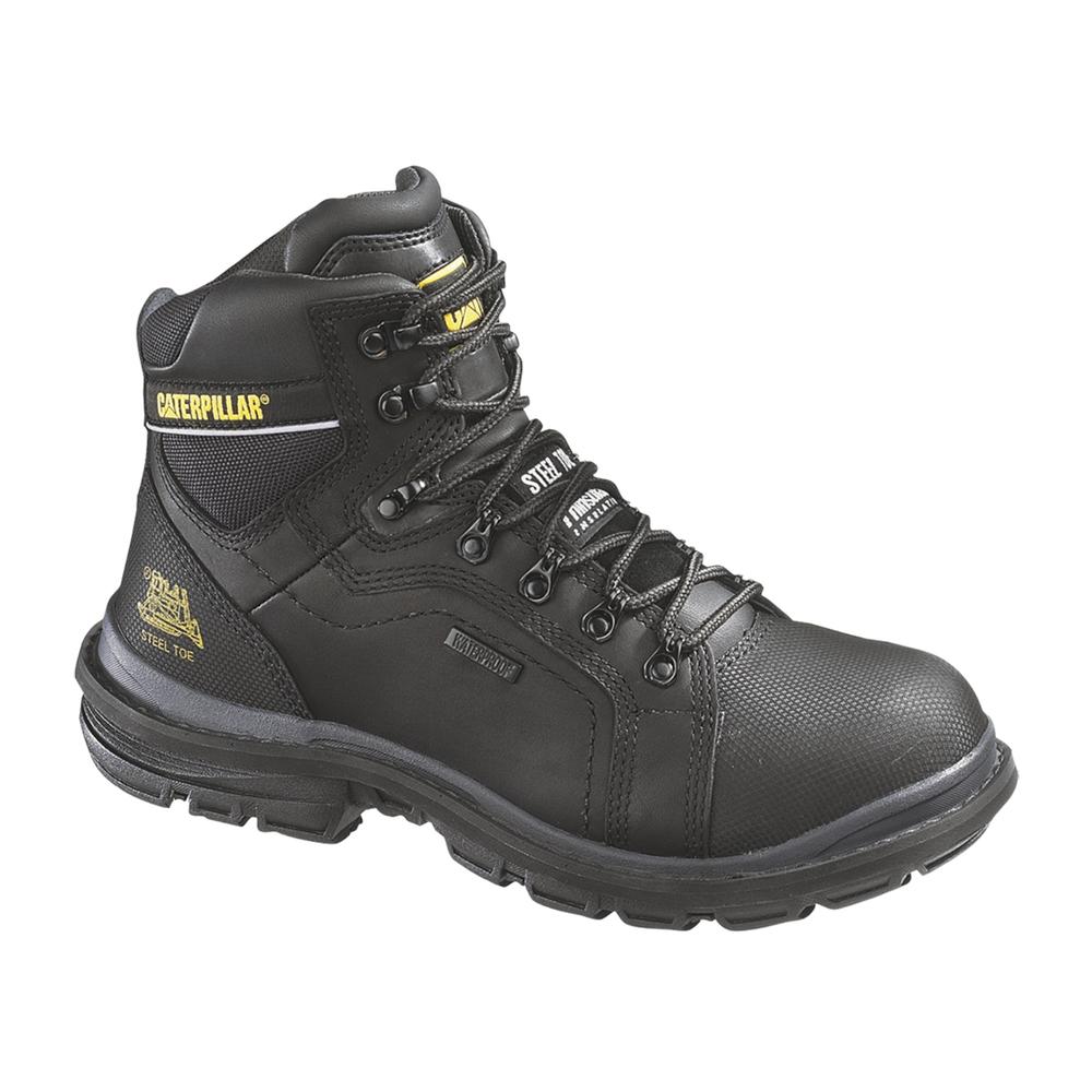 Cat Footwear Men's Flexion Manifold 6" Leather Waterproof Steel Toe Boot P89980 - Black