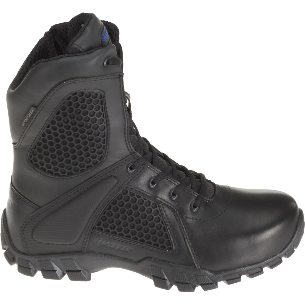 Bates Men's 8" Shock Side Zip Tactical Work Boot E07008 Wide Width Available - Black