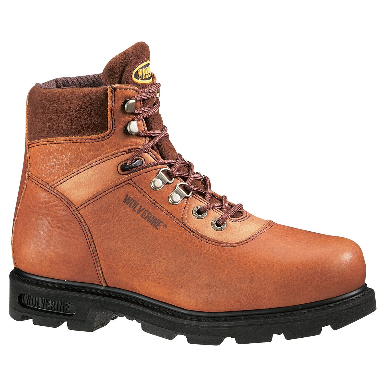 Wolverine Men's Brown 6" Leather Steel Toe EH Work Boot W04013