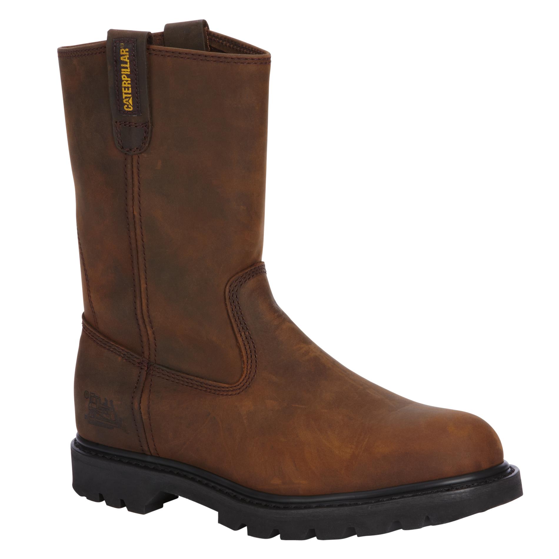 Cat Footwear Men's Revolver Brown Wellington Soft Toe Work Boot