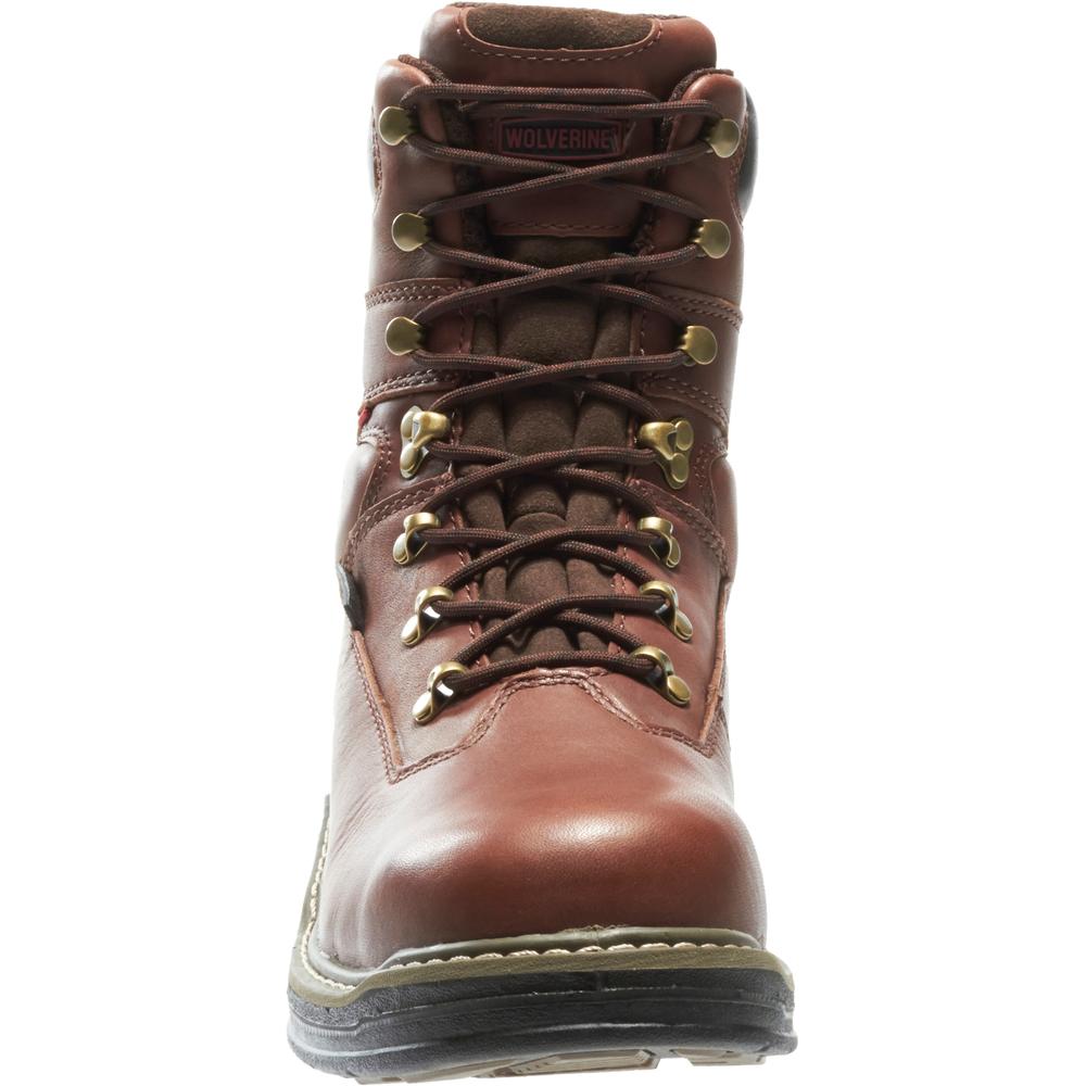 Wolverine Men's Buccaneer Brown Leather 8" Soft Toe Slip Resistant Work Boot #W04825