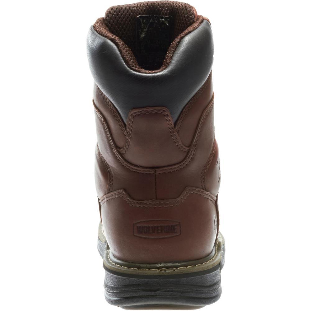 Wolverine Men's Buccaneer Brown Leather 8" Soft Toe Slip Resistant Work Boot #W04825