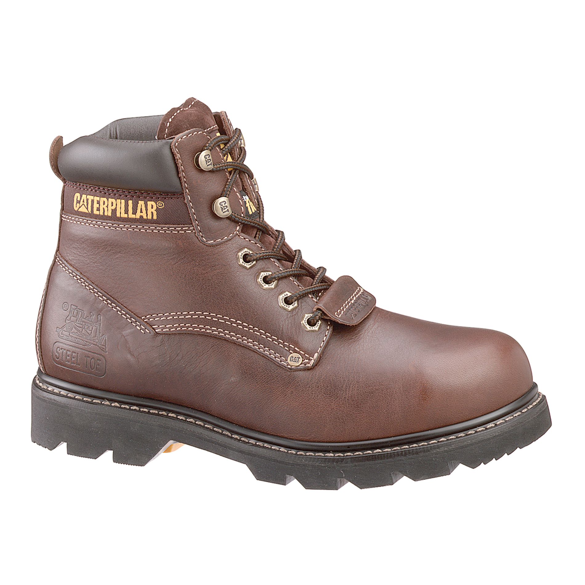 Cat Footwear Men's Work Boots Sheffield FX Steel Toe Brown P89364 Wide Avail