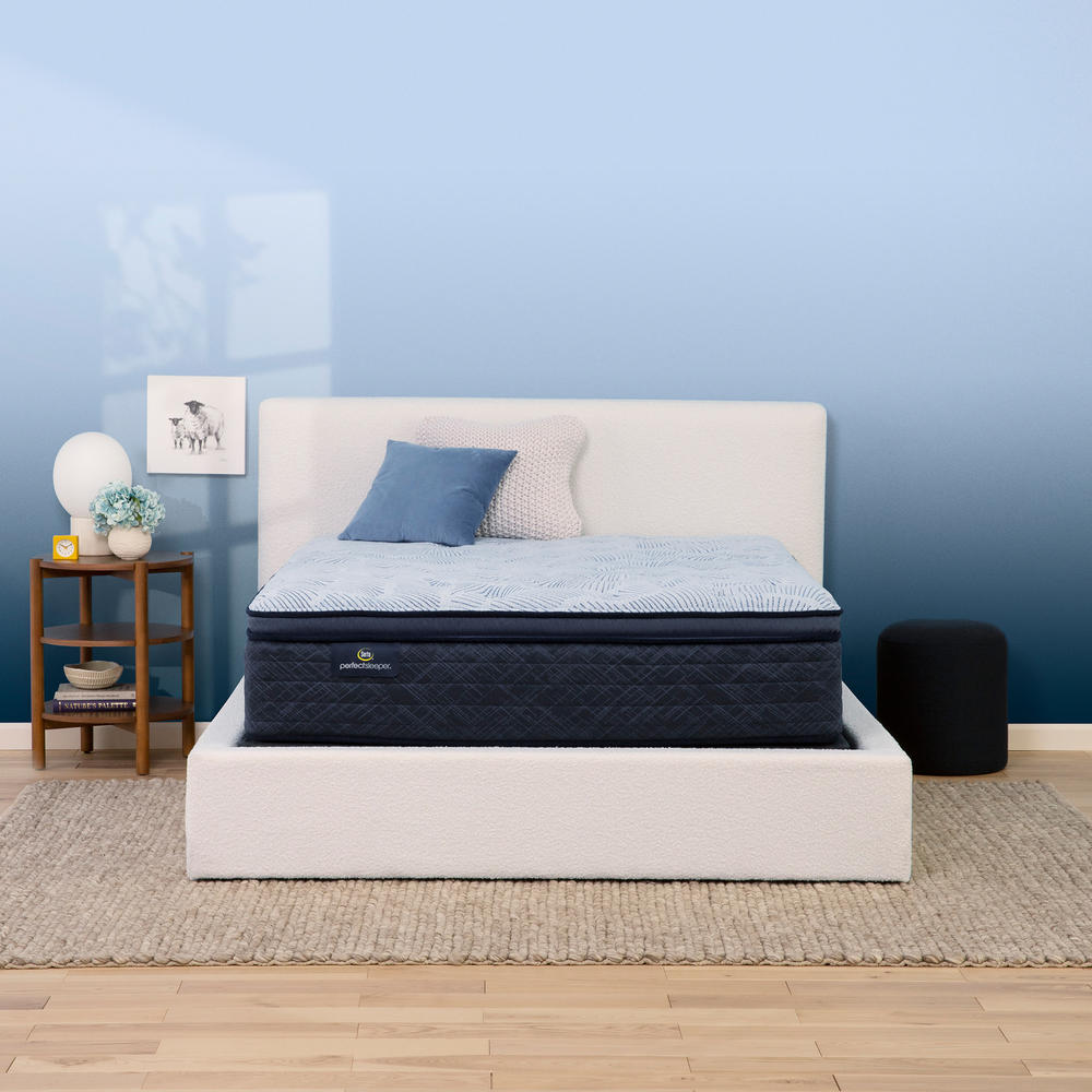 Serta Perfect Sleeper Blue Lagoon Nights 14.5" Plush Pillow Top Mattress - Queen