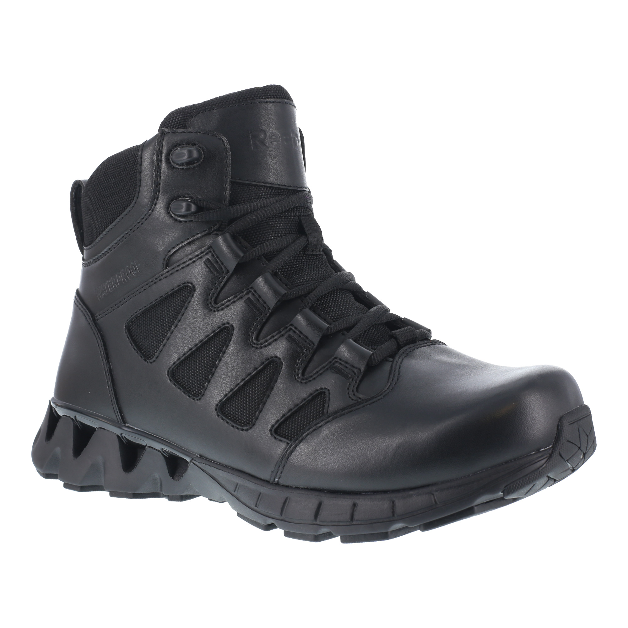 Reebok Work Men's ZigKick Tactical 6" Soft Toe Waterproof Boot RB8630 Wide Width Available - Black