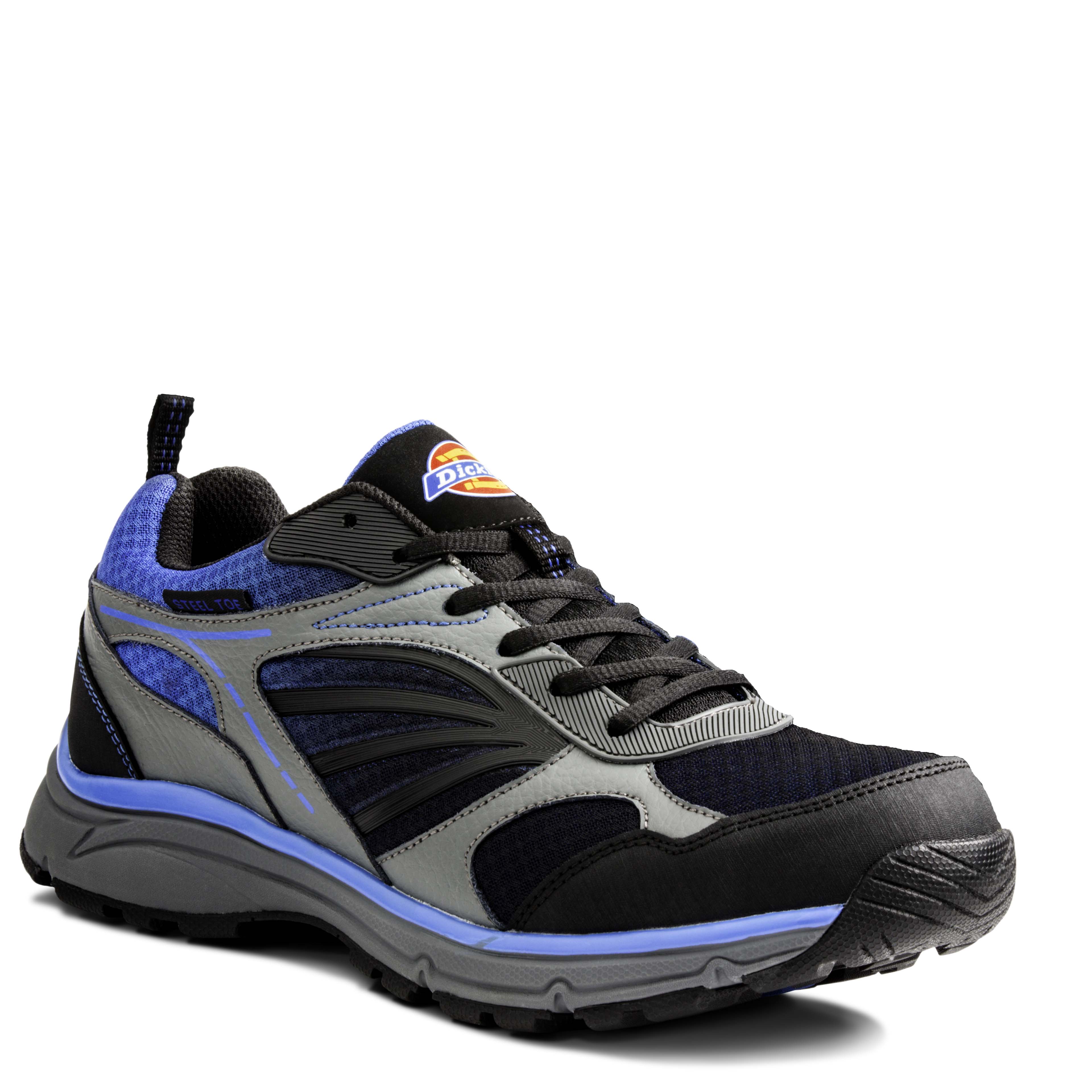 Dickies Men's Stride Leather/Mesh Steel Toe Work Shoe DW3126 - Grey/Blue