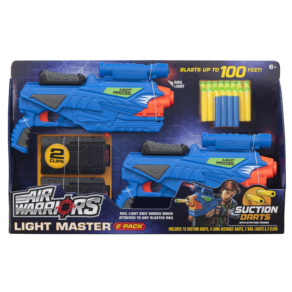 Buzz Bee Toys 2-Pack Air Warriors Light Master Dart Blaster - Blue