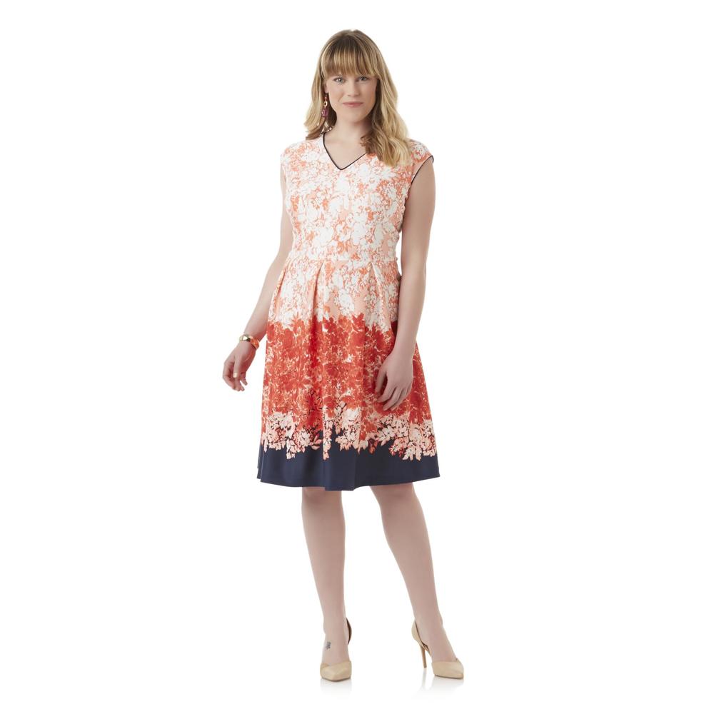Covington Women's Plus Fit & Flare Dress - Floral