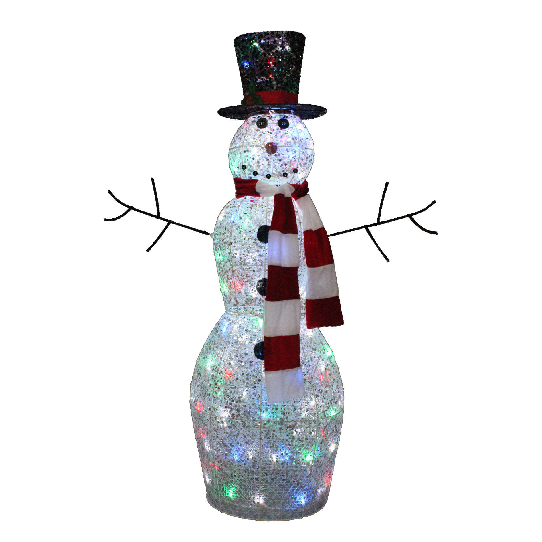 Trimming Traditions 48in Twinkling Snowman with 100 LED Christmas Lights
