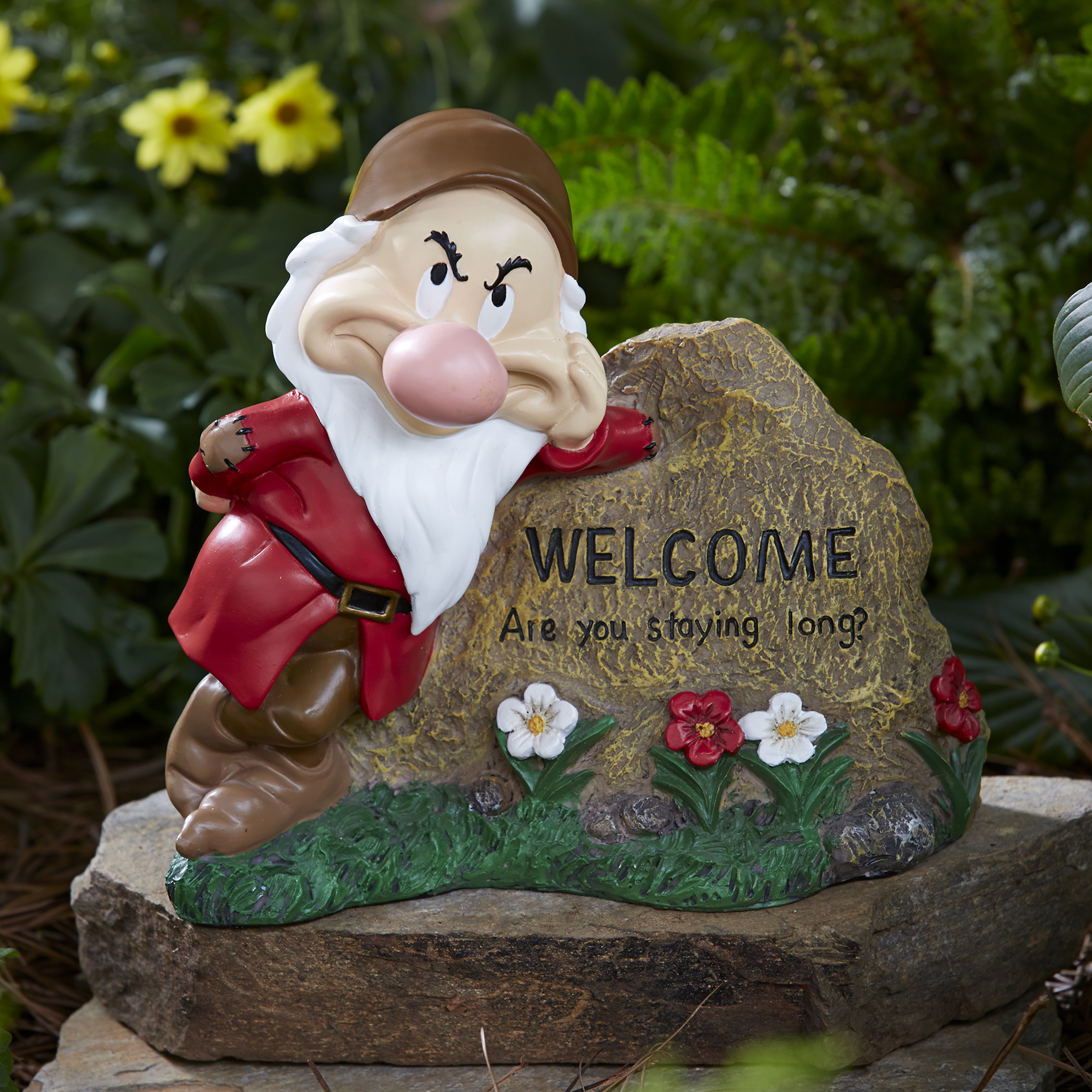 Disney Disney Grumpy Welcome Rock - Outdoor Living ... Disney Disney Grumpy Welcome Rock - Outdoor Living ... on Backyard Ornaments id=54840