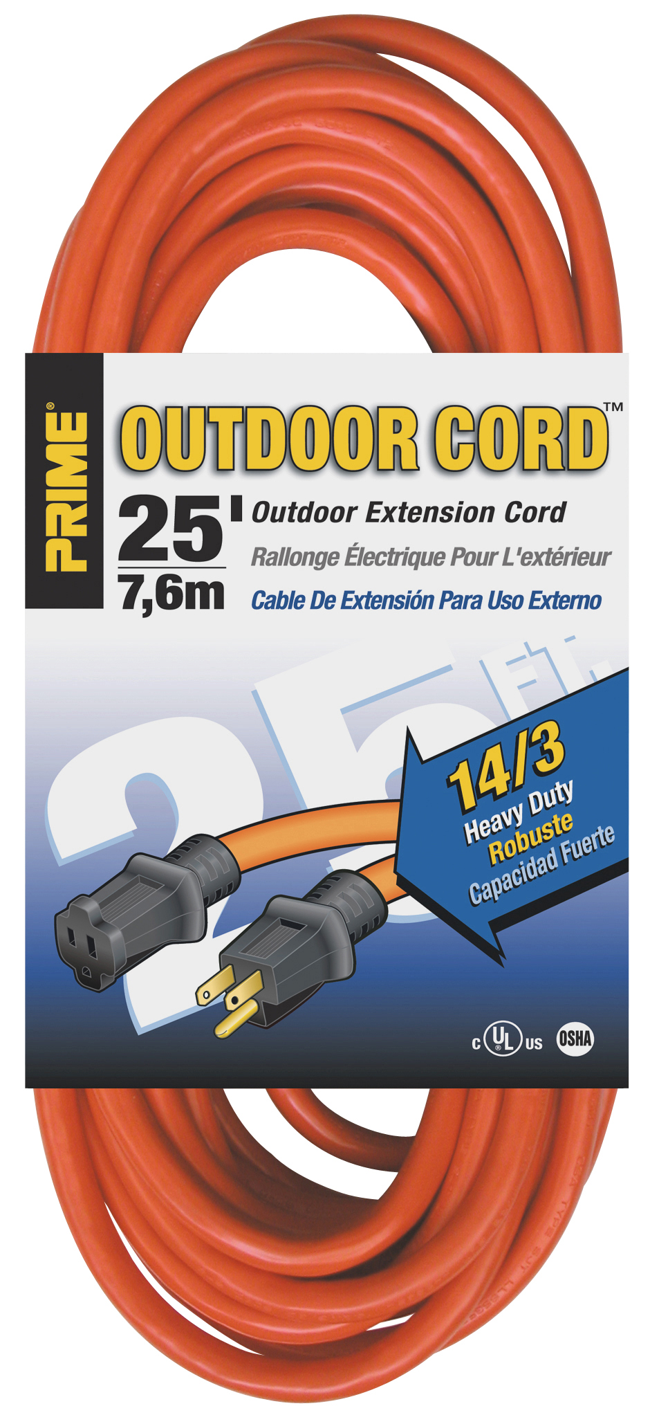 Prime 25 Foot Extension Cord 