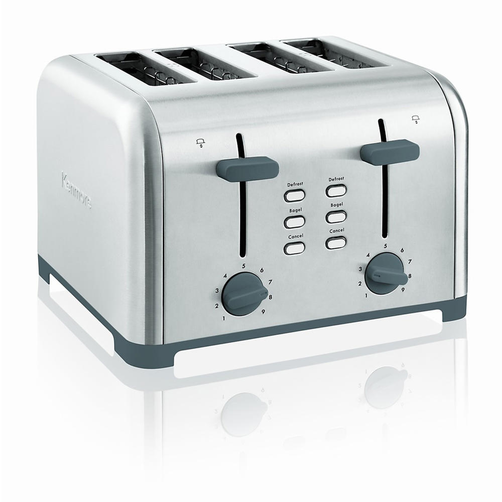 Kenmore 138506 4-Slice Stainless-Steel Toaster with Dual Controls