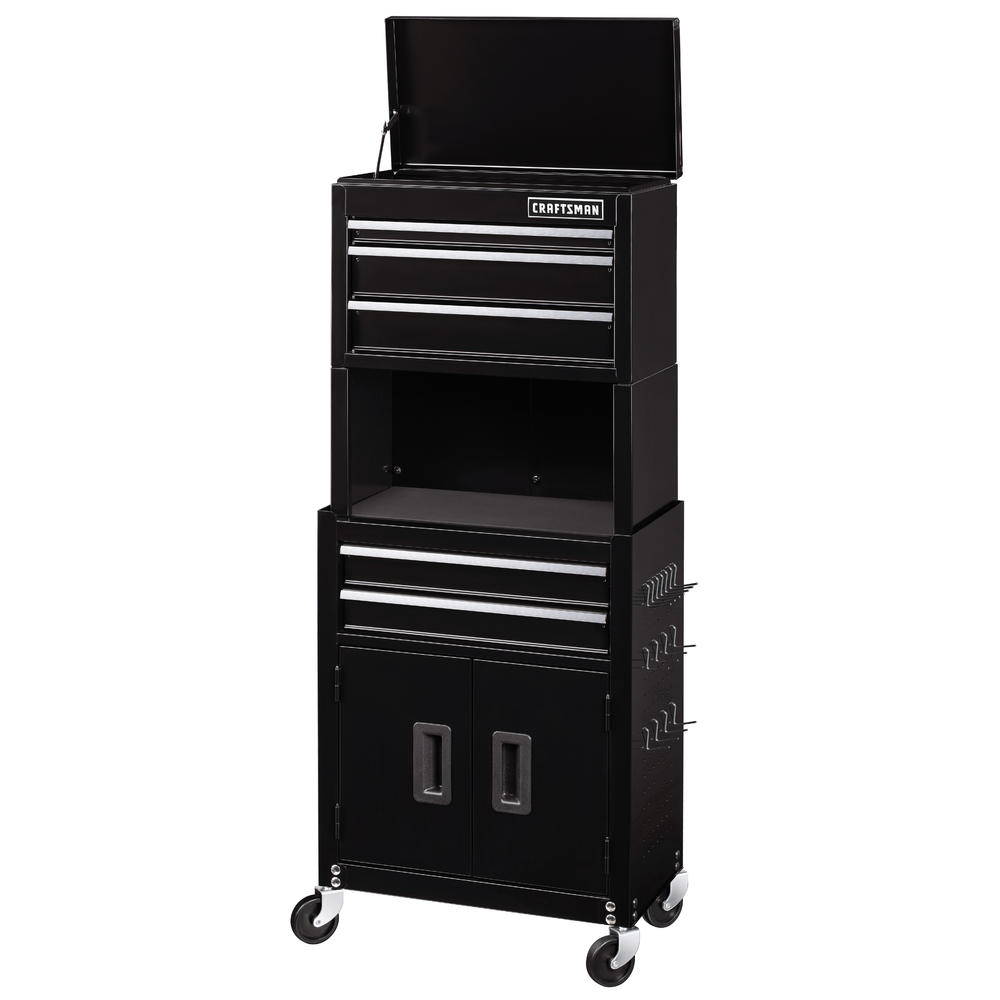 Craftsman 20 in. 5-Drawer Chest and Cabinet Combo with Riser