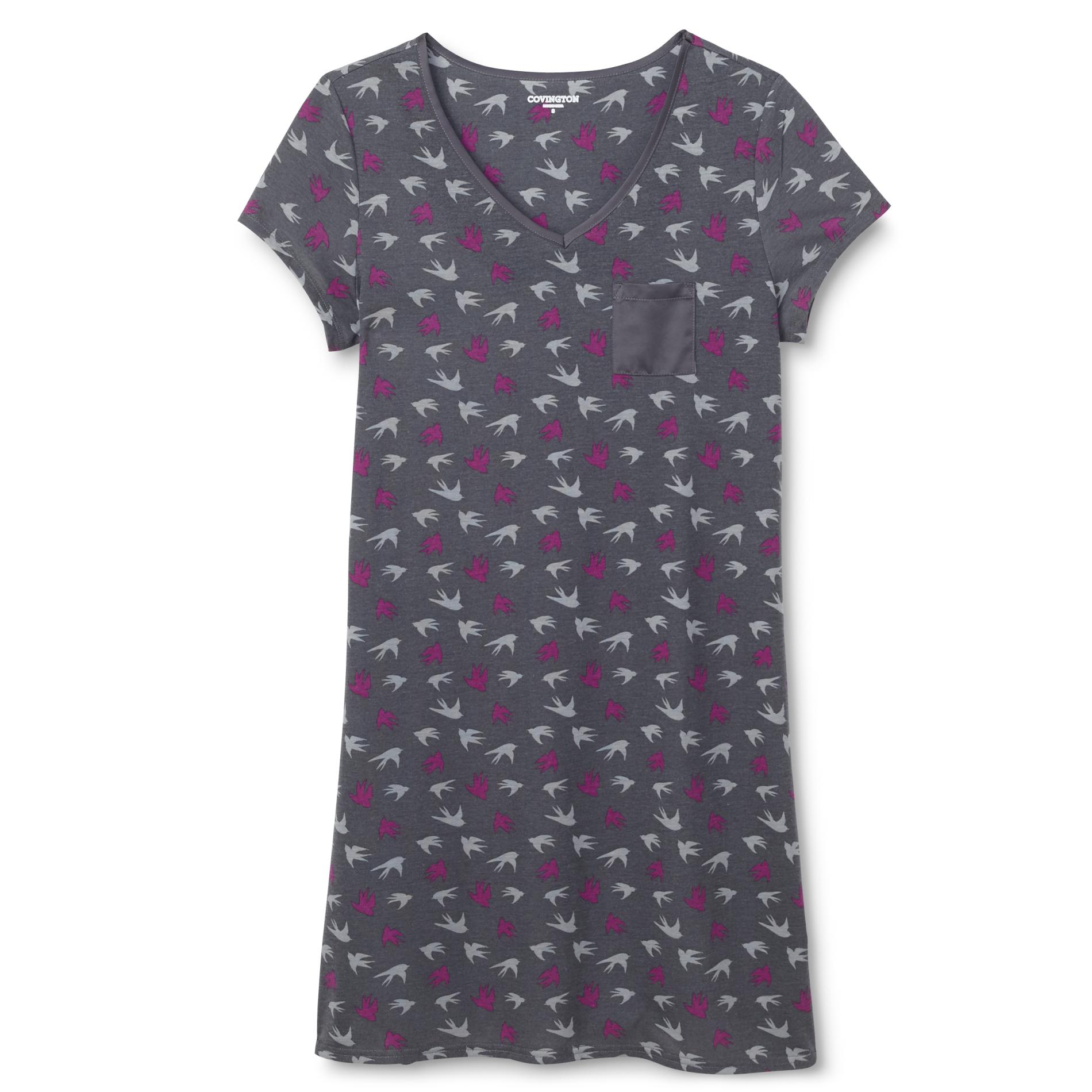 Covington Women's Plus Sleep Shirt - Bird Print